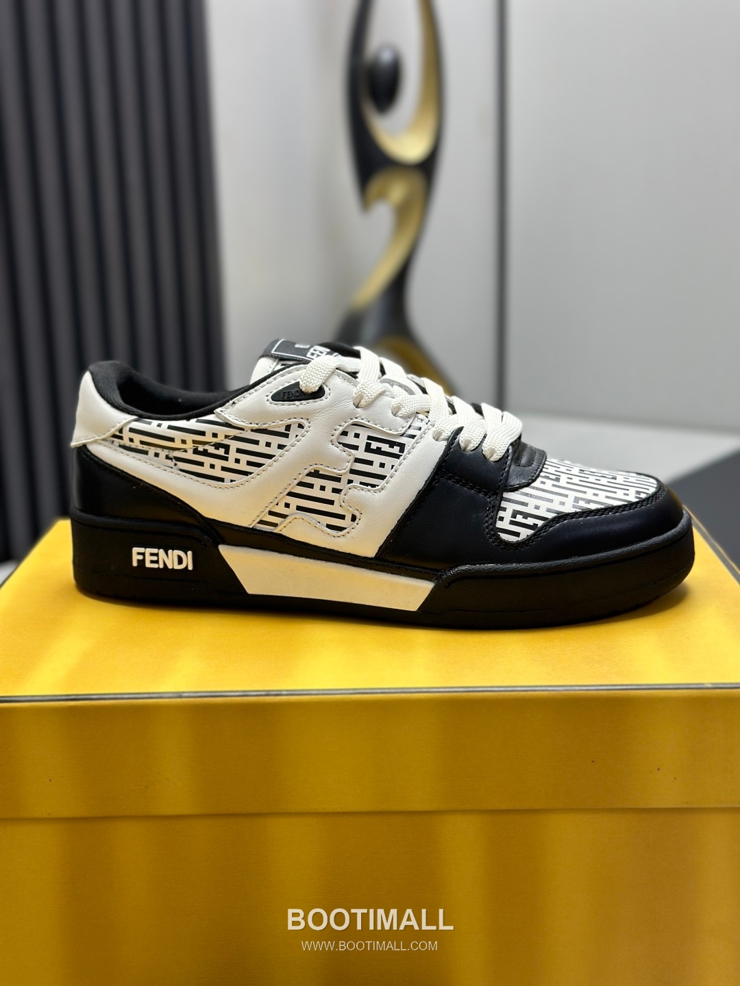 Fendi Match Suede Calfskin Leather Low Sneakers with FF Stitch Logo Rubber Sole Detail 펜디 매치 스웨이드 카프스킨 레더 로우 스니커즈 FF 스티치 로고 러버솔 디테일 3cm 9