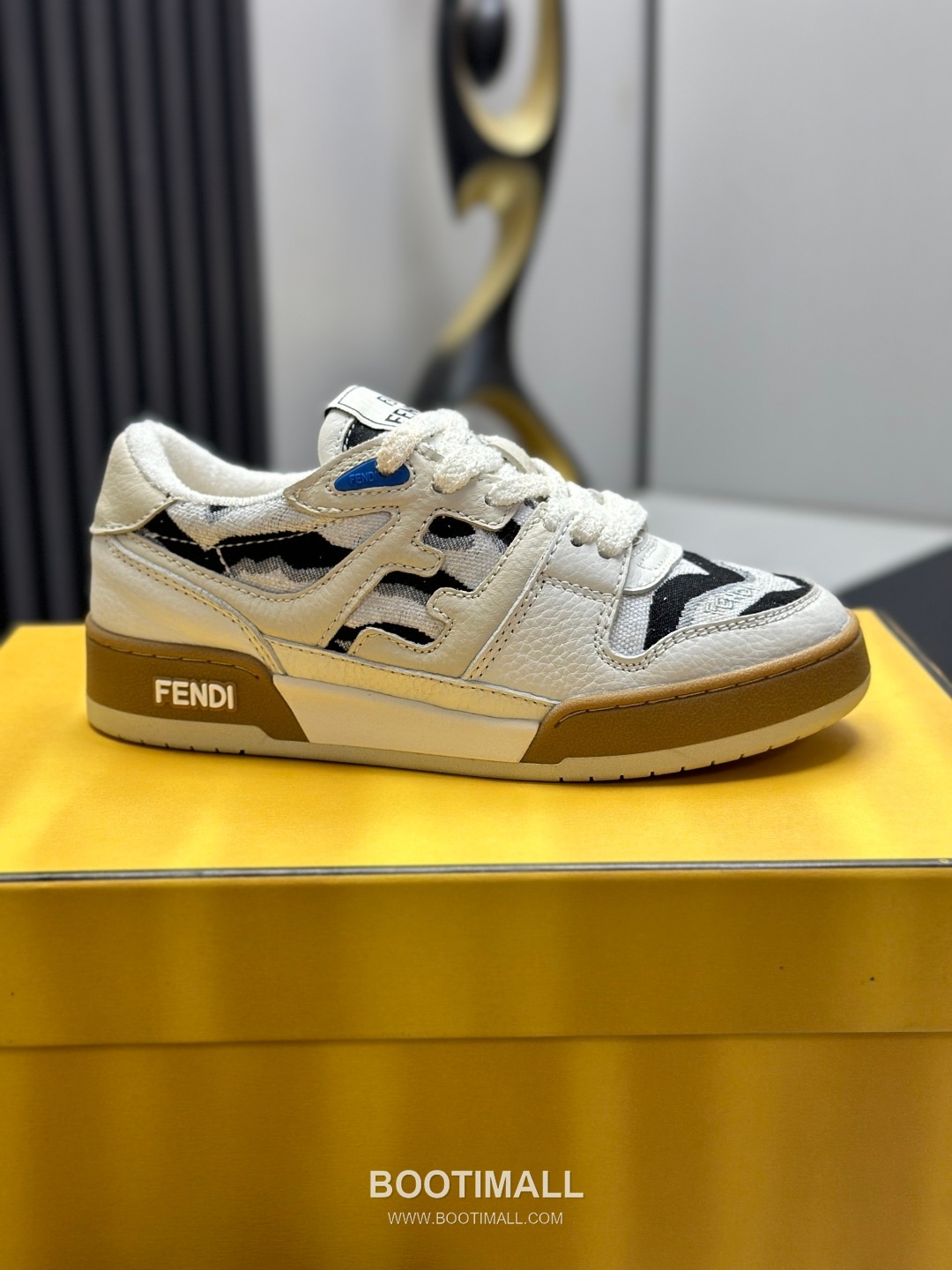 Fendi Match Suede Calfskin Leather Low Sneakers with FF Stitch Logo Rubber Sole Detail 펜디 매치 스웨이드 카프스킨 레더 로우 스니커즈 FF 스티치 로고 러버솔 디테일 3cm 9