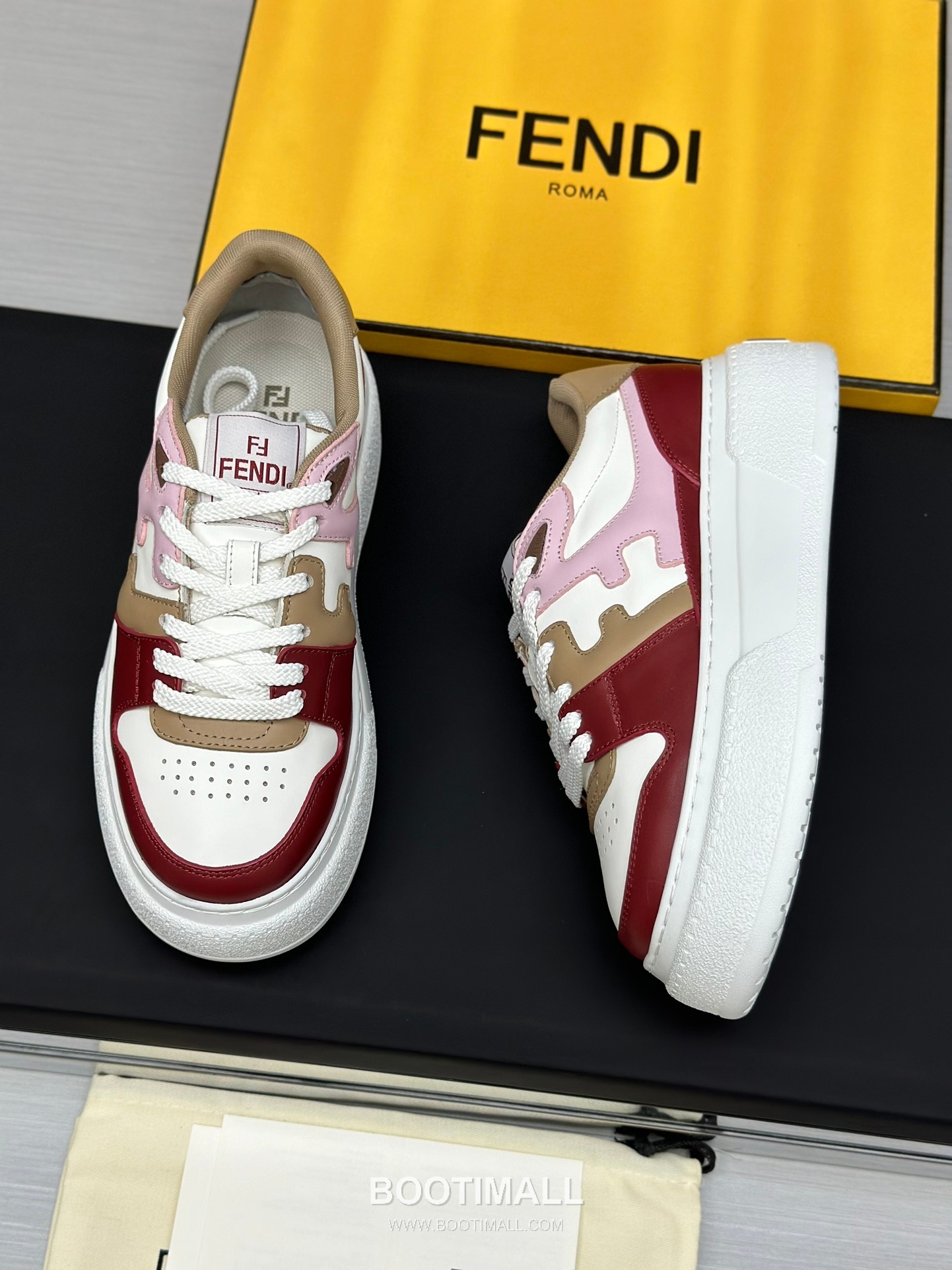 Fendi Match Suede Calfskin Platform Low Sneakers with FF Raised Logo Detail 펜디 매치 스웨이드 카프스킨 플랫폼 로우 스니커즈 FF 돌출 로고 디테일 5cm 8