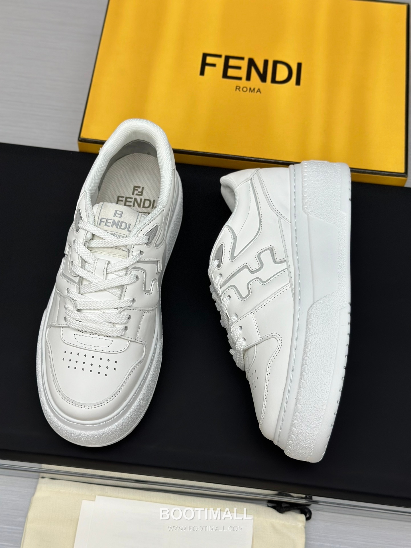 Fendi Match Suede Calfskin Platform Low Sneakers with FF Raised Logo Detail 펜디 매치 스웨이드 카프스킨 플랫폼 로우 스니커즈 FF 돌출 로고 디테일 5cm 7