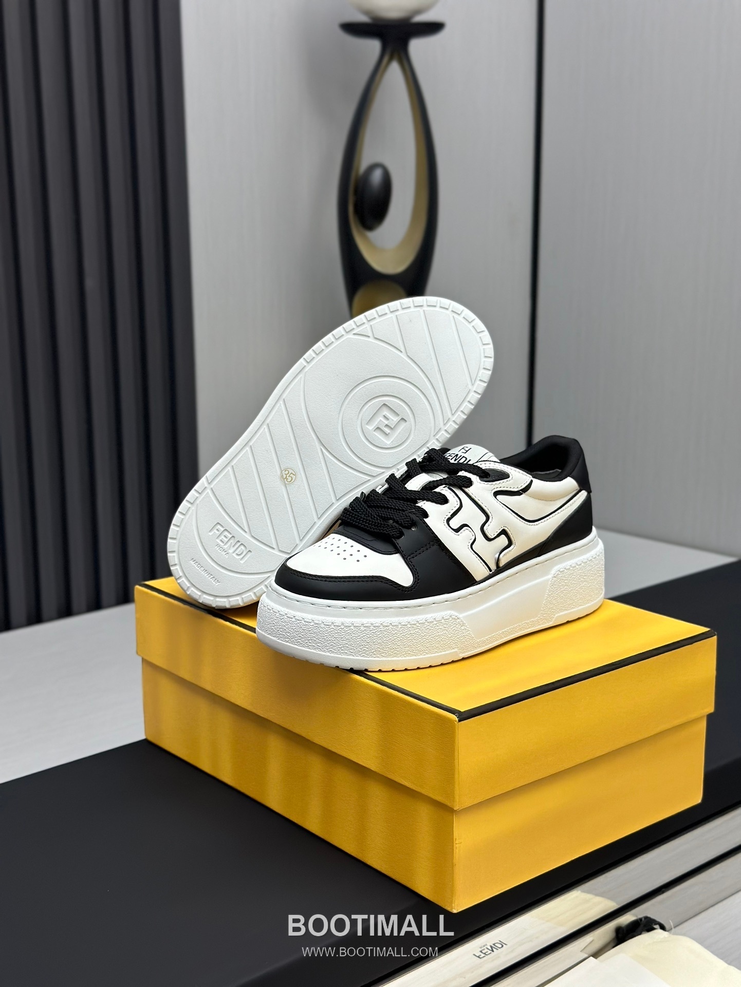 Fendi Match Suede Calfskin Platform Low Sneakers with FF Raised Logo Detail 펜디 매치 스웨이드 카프스킨 플랫폼 로우 스니커즈 FF 돌출 로고 디테일 5cm 6