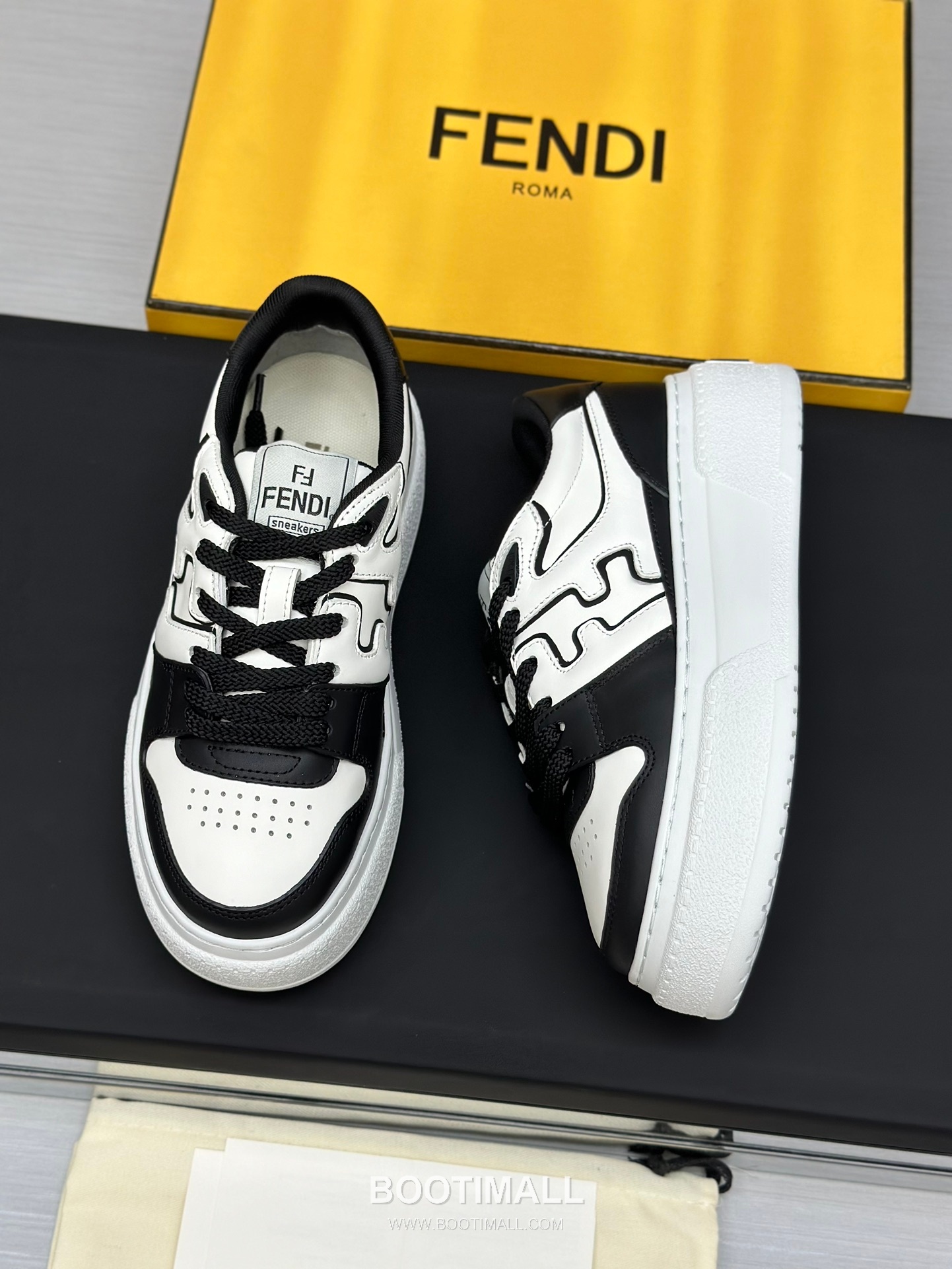 Fendi Match Suede Calfskin Platform Low Sneakers with FF Raised Logo Detail 펜디 매치 스웨이드 카프스킨 플랫폼 로우 스니커즈 FF 돌출 로고 디테일 5cm 7