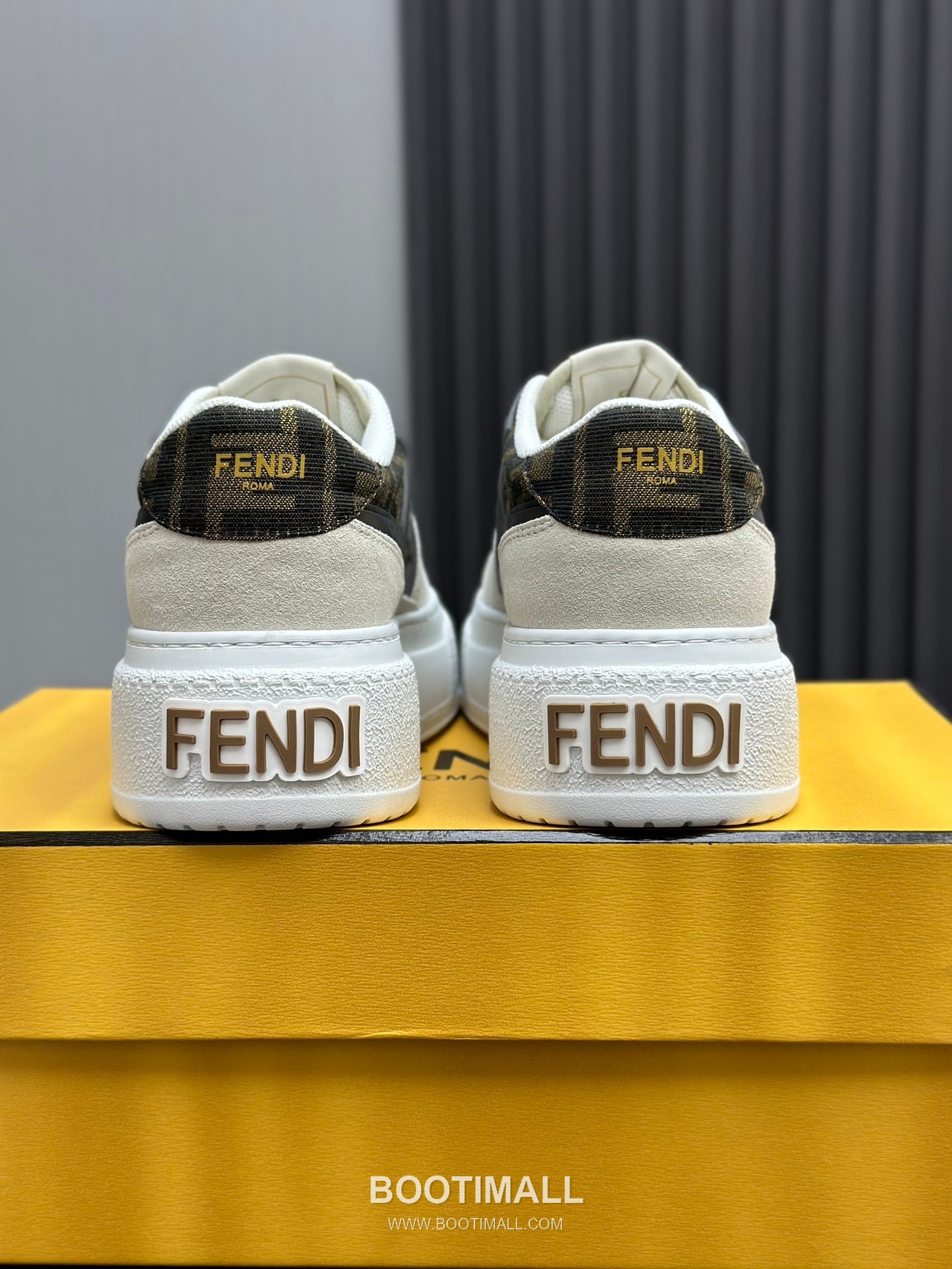 Fendi Match Suede Calfskin Platform Low Sneakers with FF Raised Logo Detail 펜디 매치 스웨이드 카프스킨 플랫폼 로우 스니커즈 FF 돌출 로고 디테일 5cm 7