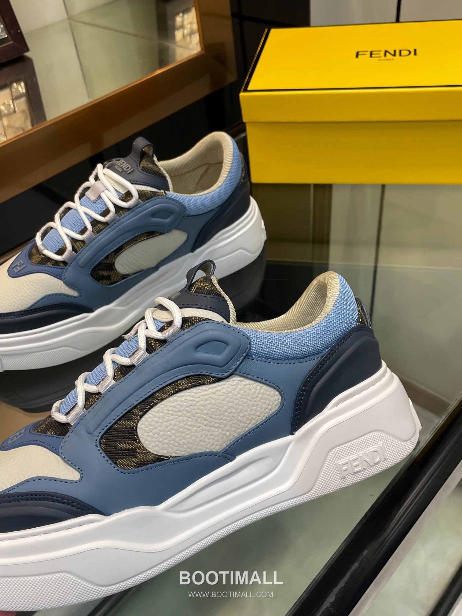 Fendi Force Full Grain Leather Platform Low Sneakers with FF Jacquard Logo Detail 펜디 포스 풀그레인 레더 플랫폼 로우 스니커즈 FF 자카드 로고 디테일 5cm 8