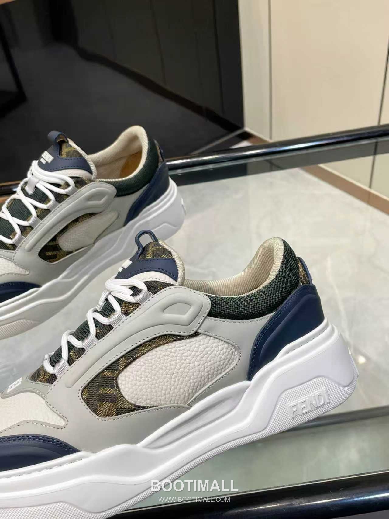 Fendi Force Full Grain Leather Platform Low Sneakers with FF Jacquard Logo Detail 펜디 포스 풀그레인 레더 플랫폼 로우 스니커즈 FF 자카드 로고 디테일 5cm 3