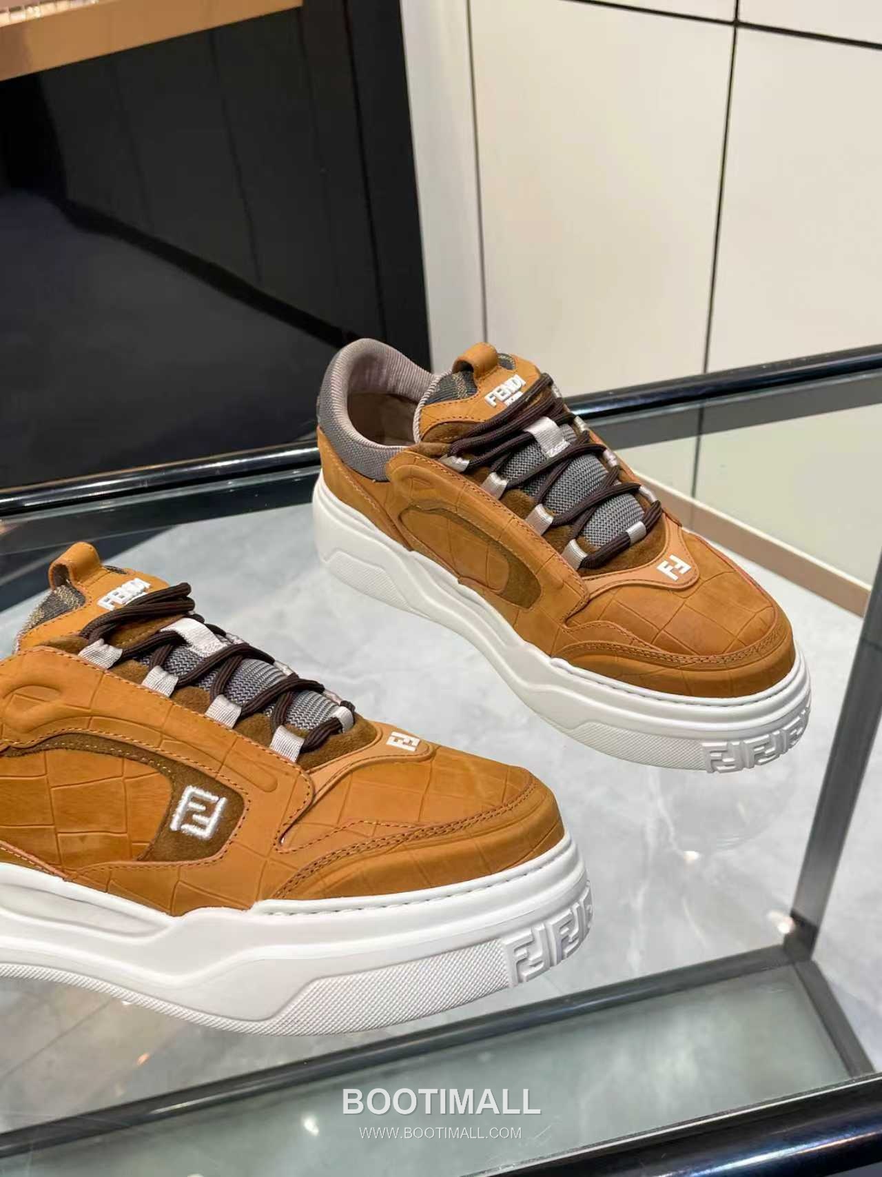 Fendi Force Full Grain Leather Platform Low Sneakers with FF Jacquard Logo Detail 펜디 포스 풀그레인 레더 플랫폼 로우 스니커즈 FF 자카드 로고 디테일 5cm 4