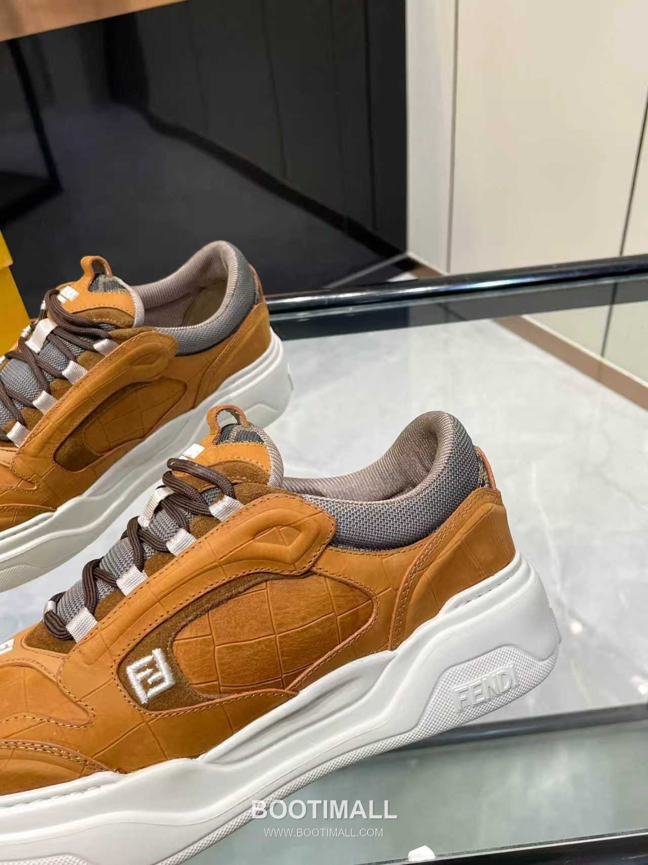 Fendi Force Full Grain Leather Platform Low Sneakers with FF Jacquard Logo Detail 펜디 포스 풀그레인 레더 플랫폼 로우 스니커즈 FF 자카드 로고 디테일 5cm 8