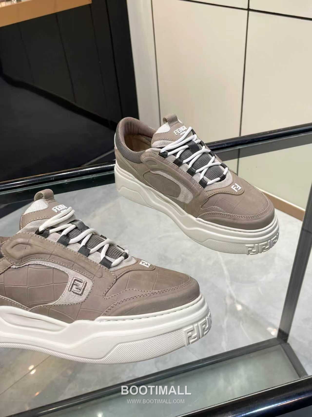 Fendi Force Full Grain Leather Platform Low Sneakers with FF Jacquard Logo Detail 펜디 포스 풀그레인 레더 플랫폼 로우 스니커즈 FF 자카드 로고 디테일 5cm 4