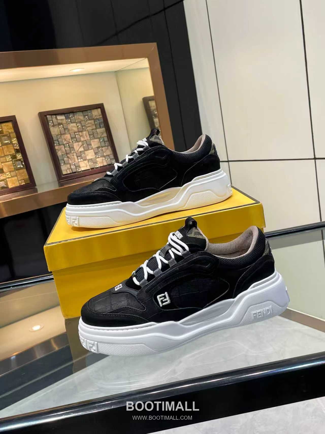 Fendi Force Full Grain Leather Platform Low Sneakers with FF Jacquard Logo Detail 펜디 포스 풀그레인 레더 플랫폼 로우 스니커즈 FF 자카드 로고 디테일 5cm 8
