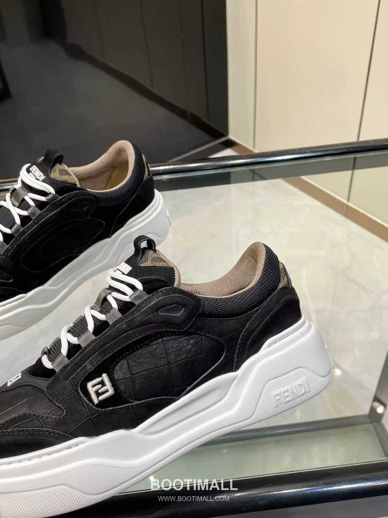 Fendi Force Full Grain Leather Platform Low Sneakers with FF Jacquard Logo Detail 펜디 포스 풀그레인 레더 플랫폼 로우 스니커즈 FF 자카드 로고 디테일 5cm 9