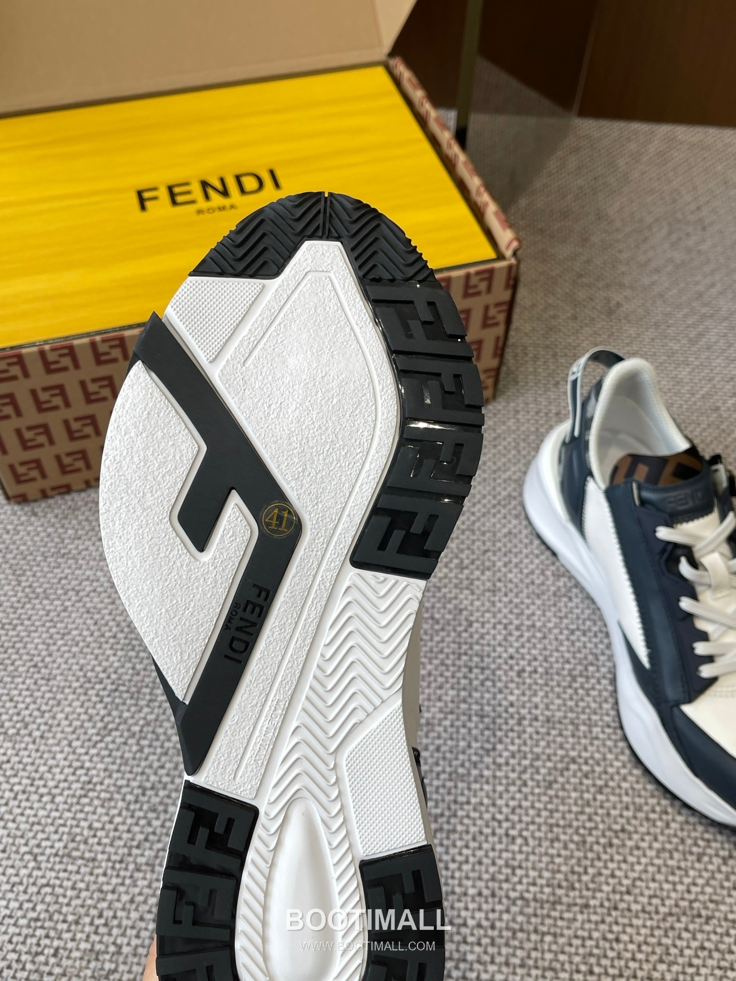 Fendi Flow Suede Mesh Slip-On Sneakers with Elastic Band Side Zip EVA Sole Detail 펜디 플로우 스웨이드 메쉬 슬립온 스니커즈 엘라스틱 밴드 사이드 지퍼 EVA 솔 디테일 3cm 5