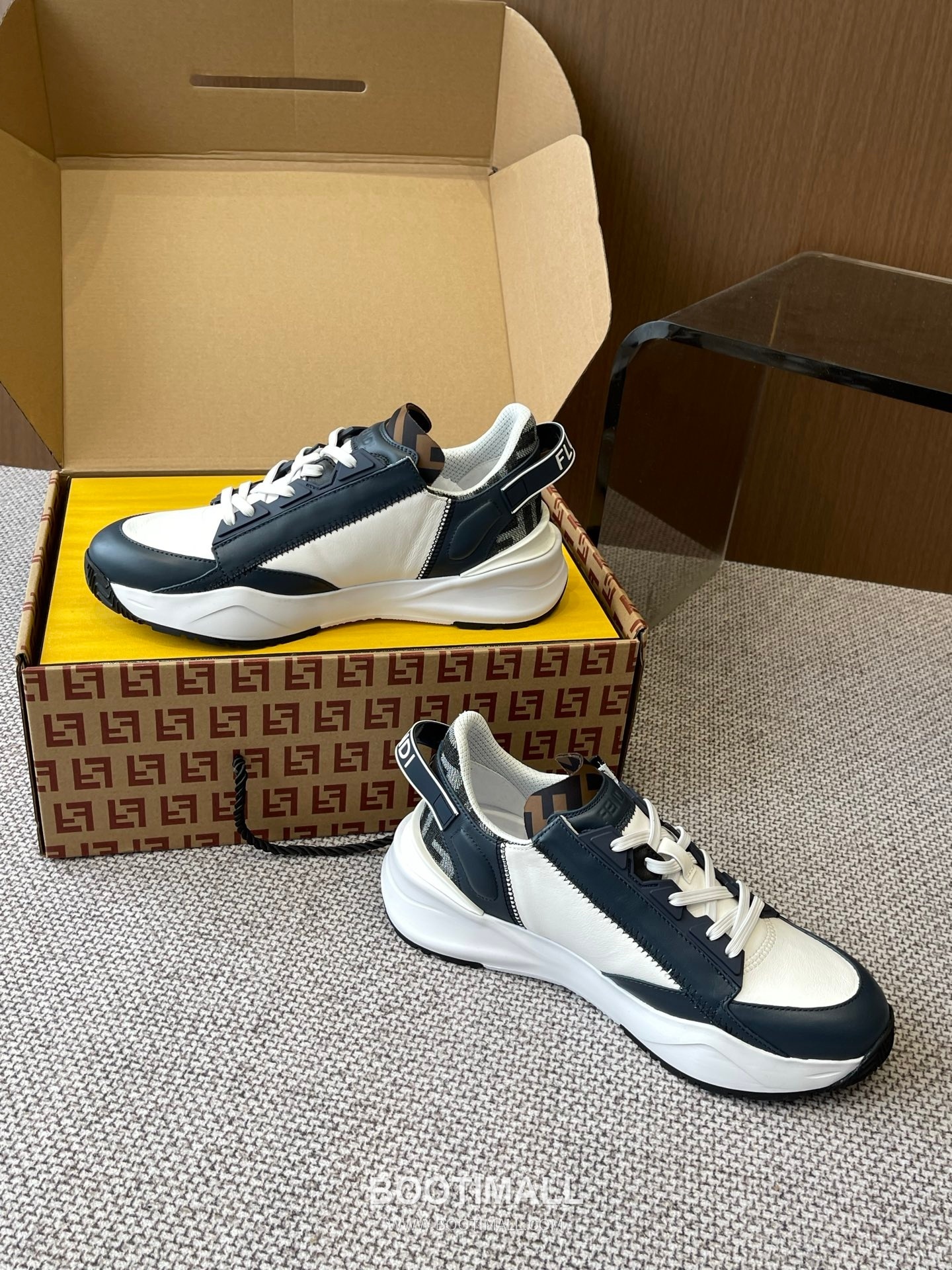 Fendi Flow Suede Mesh Slip-On Sneakers with Elastic Band Side Zip EVA Sole Detail 펜디 플로우 스웨이드 메쉬 슬립온 스니커즈 엘라스틱 밴드 사이드 지퍼 EVA 솔 디테일 3cm 7