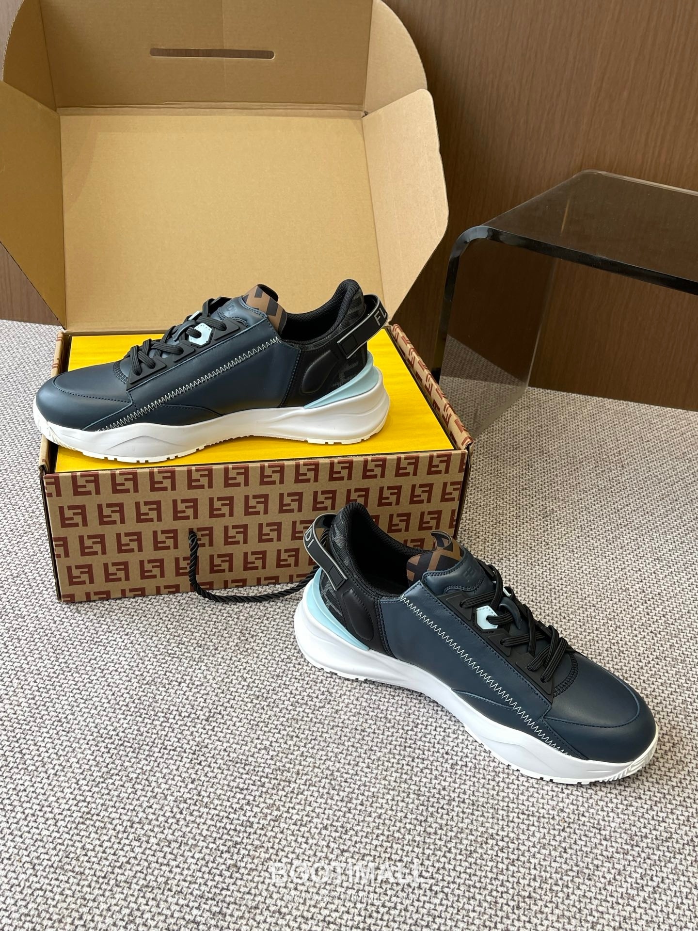 Fendi Flow Suede Mesh Slip-On Sneakers with Elastic Band Side Zip EVA Sole Detail 펜디 플로우 스웨이드 메쉬 슬립온 스니커즈 엘라스틱 밴드 사이드 지퍼 EVA 솔 디테일 3cm 7