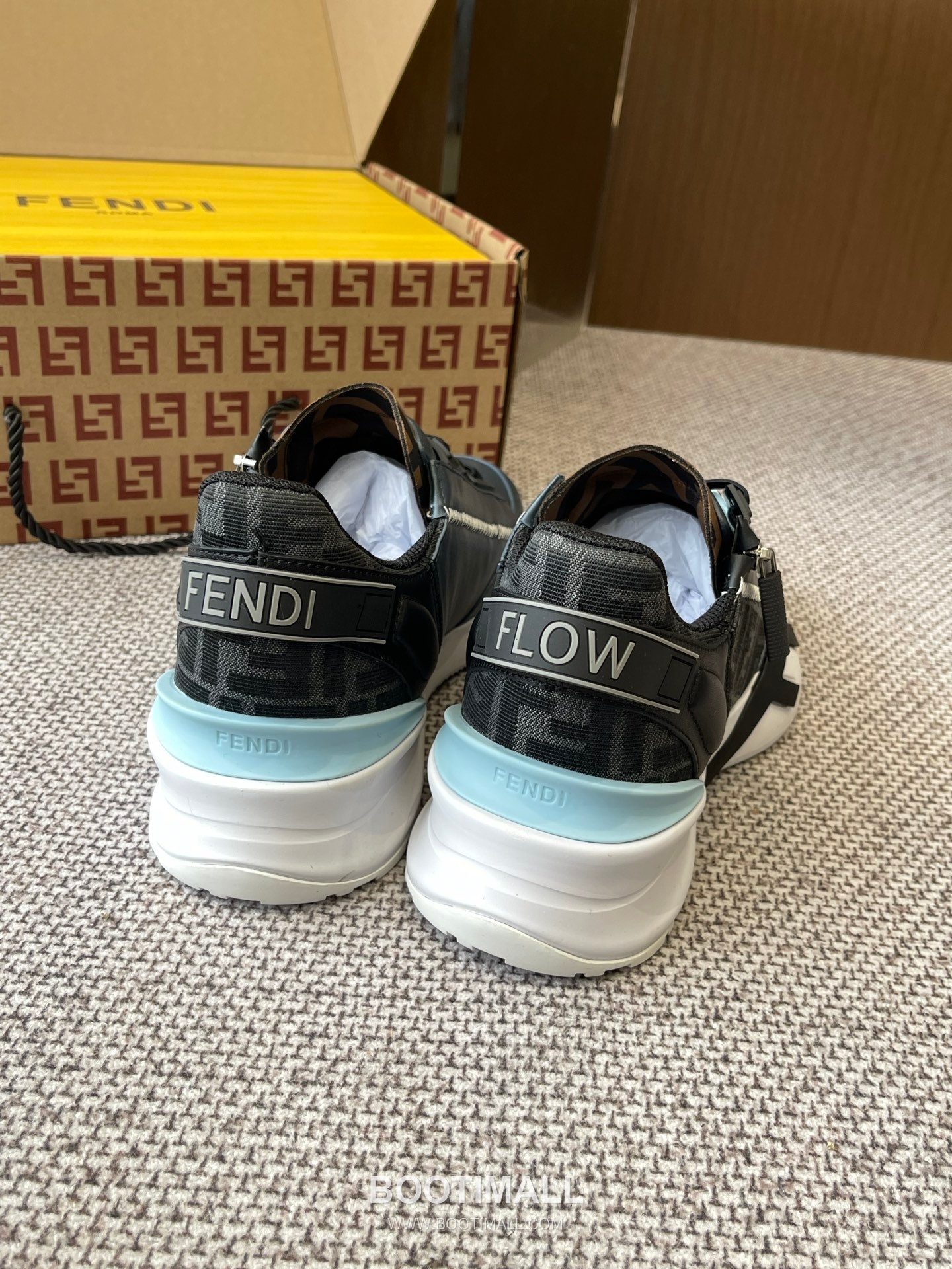 Fendi Flow Suede Mesh Slip-On Sneakers with Elastic Band Side Zip EVA Sole Detail 펜디 플로우 스웨이드 메쉬 슬립온 스니커즈 엘라스틱 밴드 사이드 지퍼 EVA 솔 디테일 3cm 8
