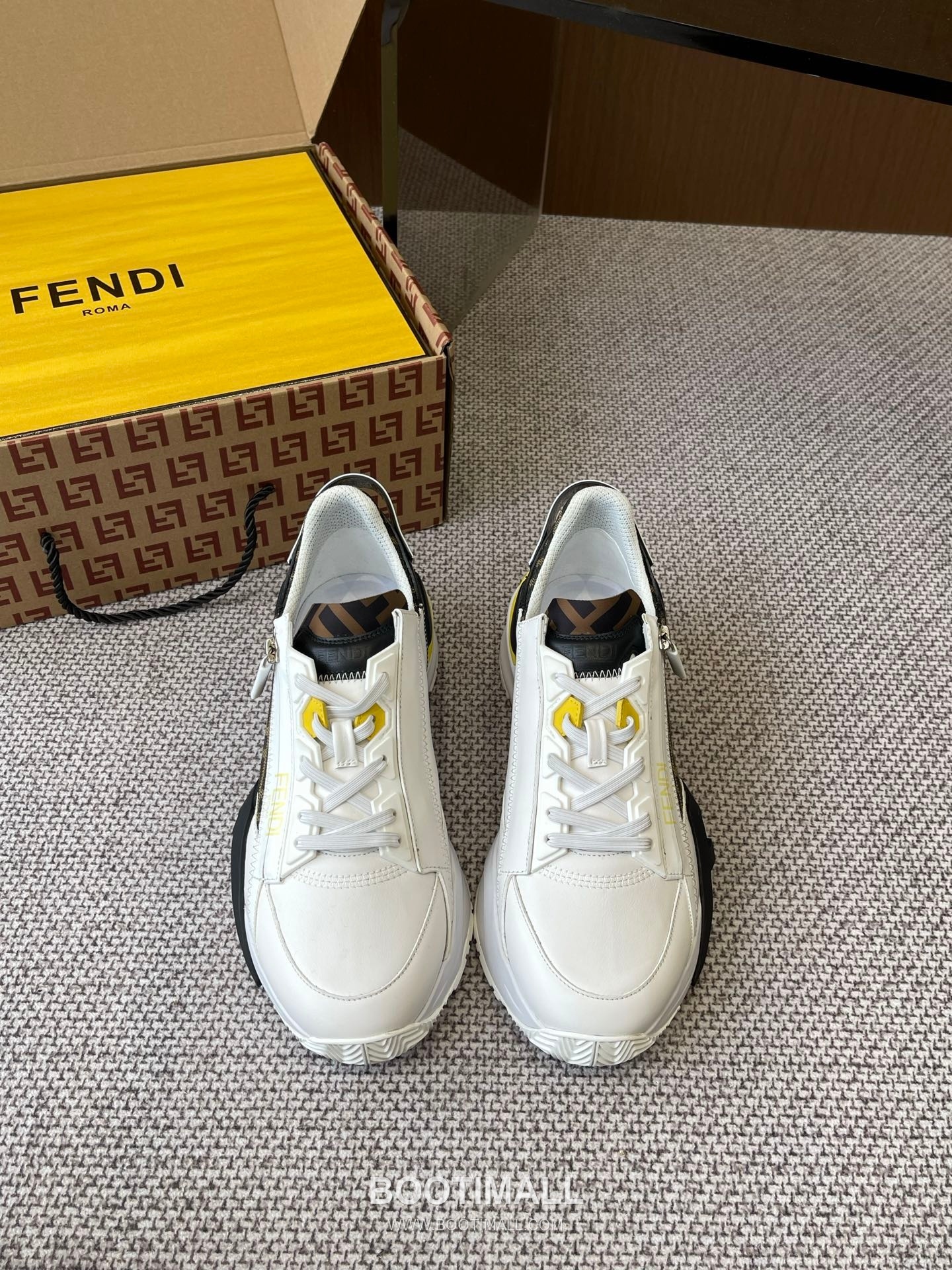 Fendi Flow Suede Mesh Slip-On Sneakers with Elastic Band Side Zip EVA Sole Detail 펜디 플로우 스웨이드 메쉬 슬립온 스니커즈 엘라스틱 밴드 사이드 지퍼 EVA 솔 디테일 3cm 1