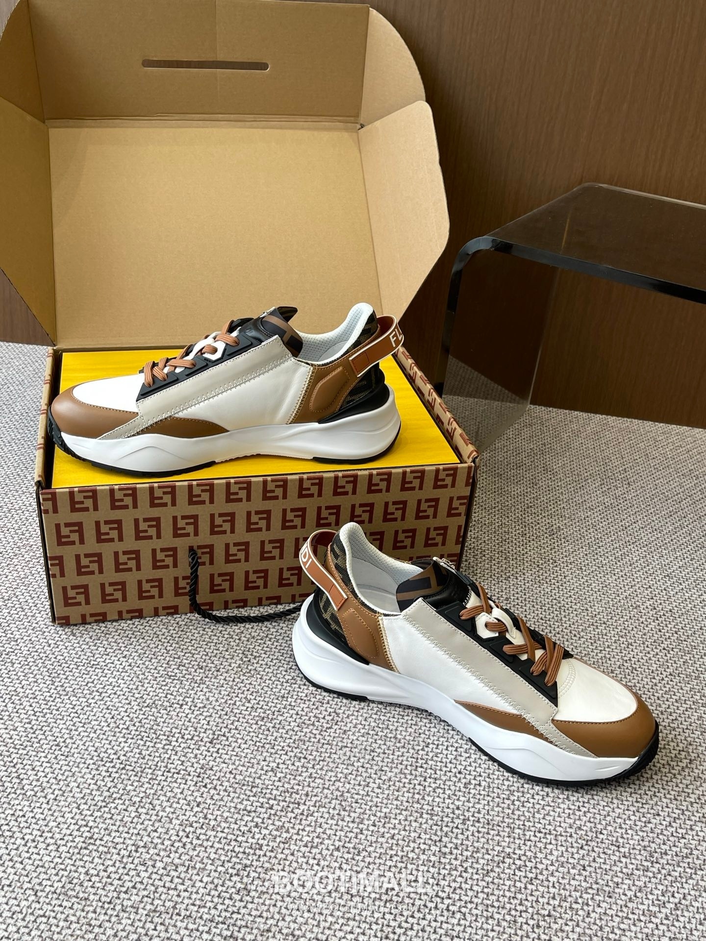 Fendi Flow Suede Mesh Slip-On Sneakers with Elastic Band Side Zip EVA Sole Detail 펜디 플로우 스웨이드 메쉬 슬립온 스니커즈 엘라스틱 밴드 사이드 지퍼 EVA 솔 디테일 3cm 7