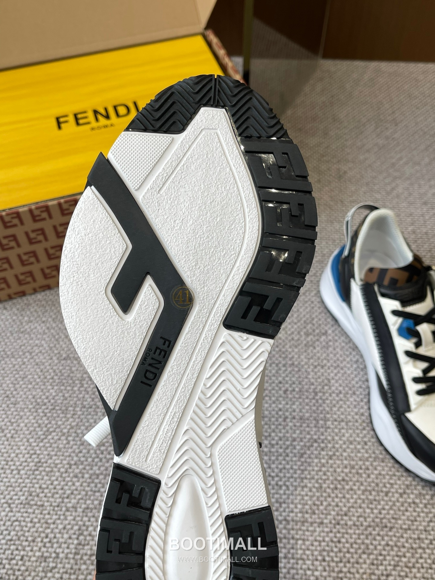 Fendi Flow Suede Mesh Slip-On Sneakers with Elastic Band Side Zip EVA Sole Detail 펜디 플로우 스웨이드 메쉬 슬립온 스니커즈 엘라스틱 밴드 사이드 지퍼 EVA 솔 디테일 3cm 5