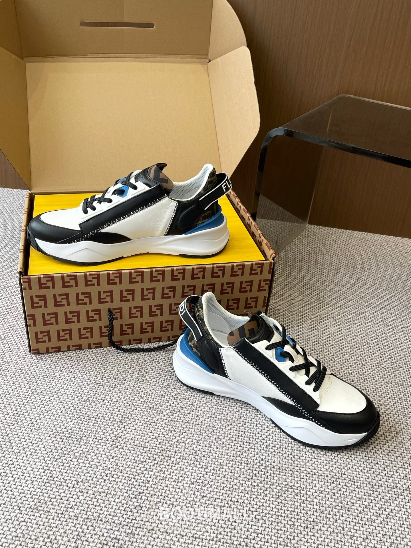 Fendi Flow Suede Mesh Slip-On Sneakers with Elastic Band Side Zip EVA Sole Detail 펜디 플로우 스웨이드 메쉬 슬립온 스니커즈 엘라스틱 밴드 사이드 지퍼 EVA 솔 디테일 3cm 7