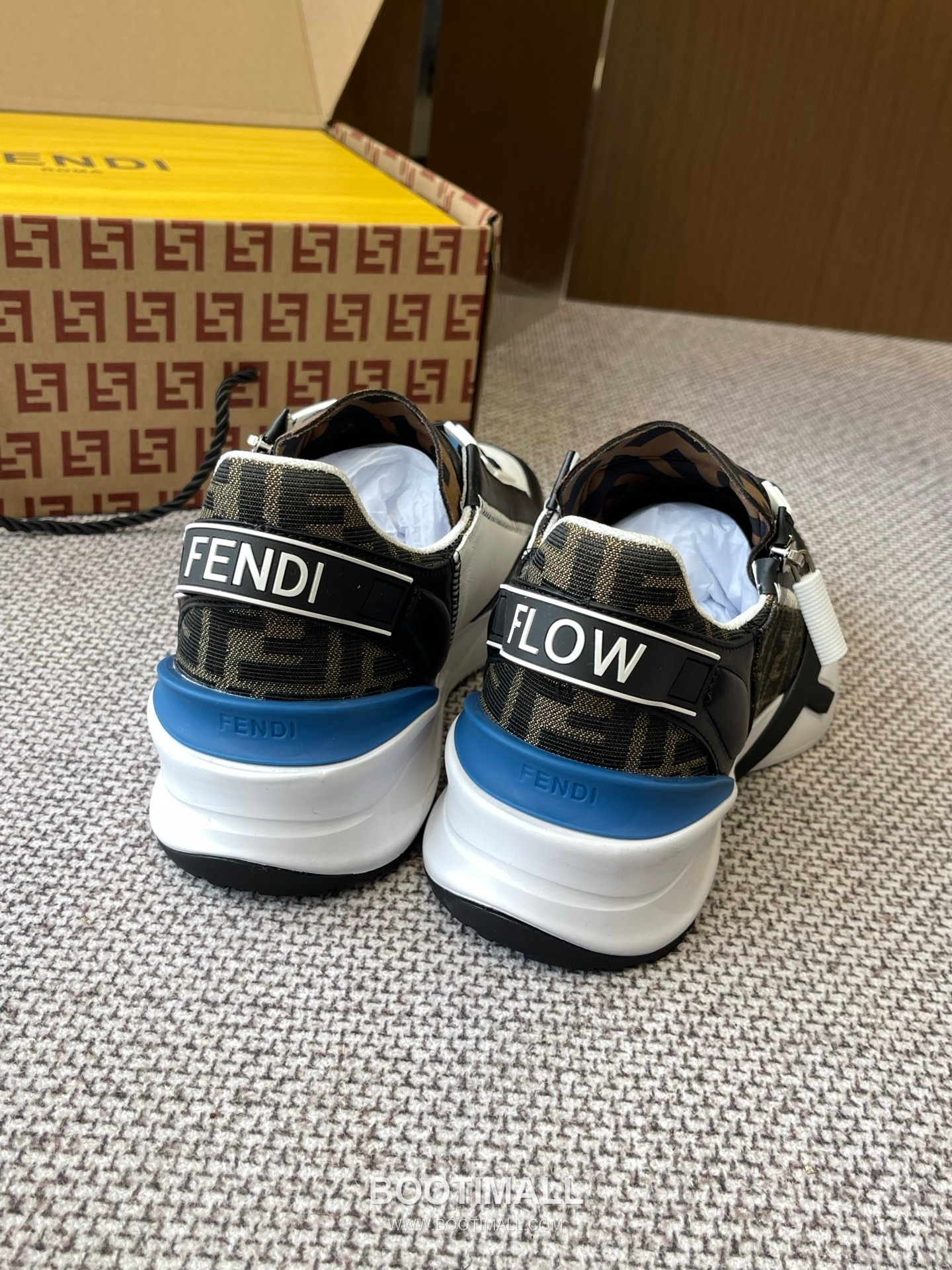 Fendi Flow Suede Mesh Slip-On Sneakers with Elastic Band Side Zip EVA Sole Detail 펜디 플로우 스웨이드 메쉬 슬립온 스니커즈 엘라스틱 밴드 사이드 지퍼 EVA 솔 디테일 3cm 9