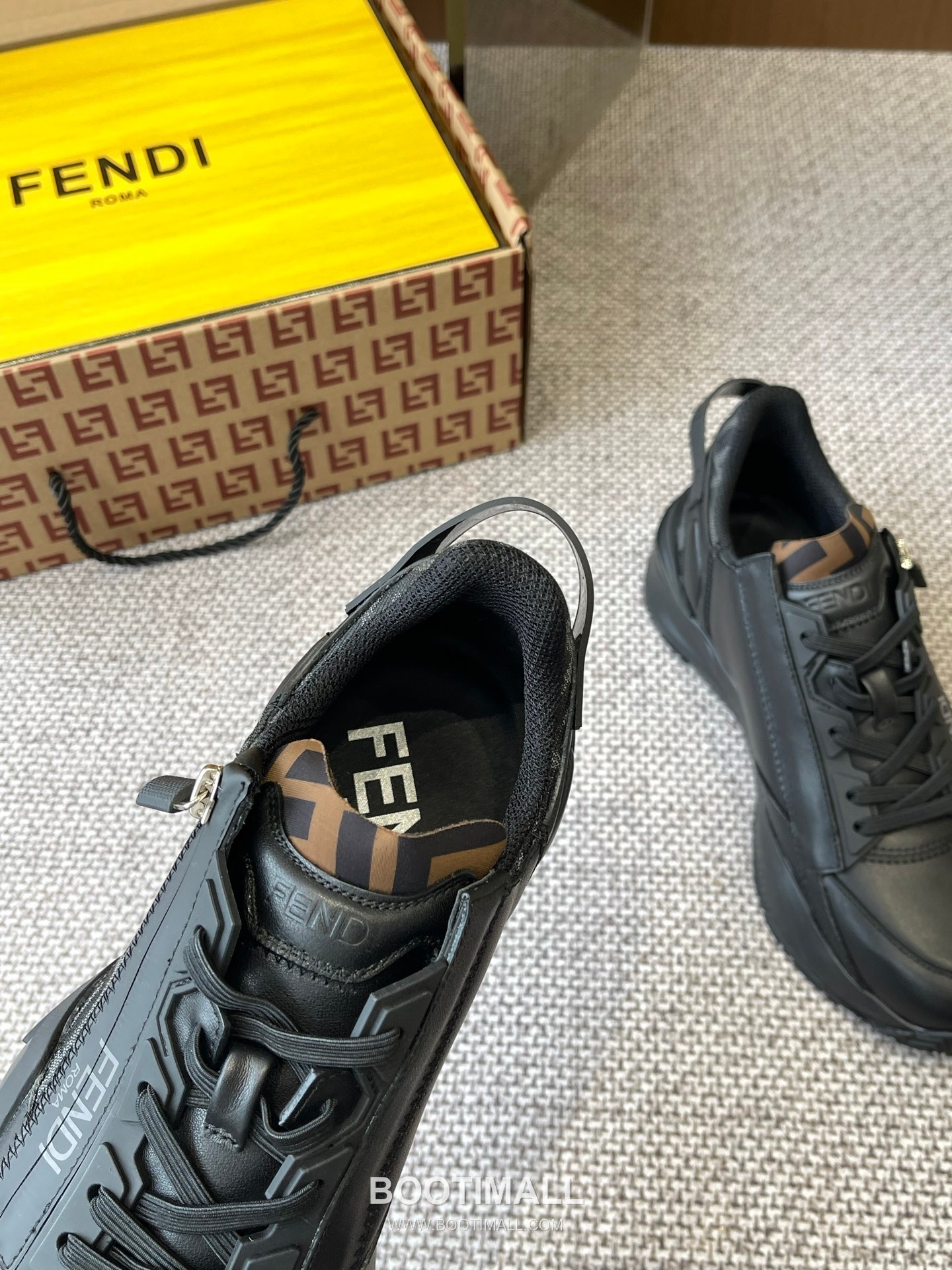 Fendi Flow Suede Mesh Slip-On Sneakers with Elastic Band Side Zip EVA Sole Detail 펜디 플로우 스웨이드 메쉬 슬립온 스니커즈 엘라스틱 밴드 사이드 지퍼 EVA 솔 디테일 3cm 3