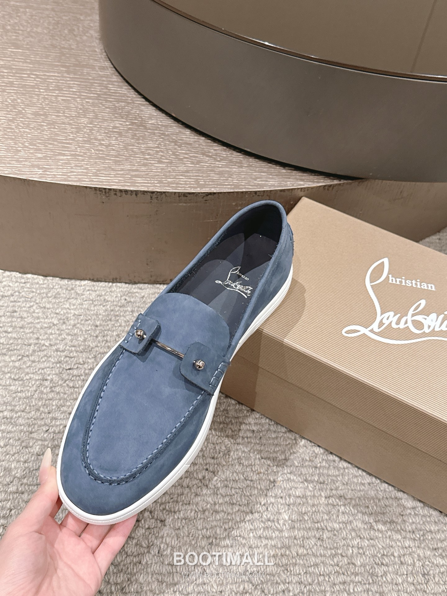 Christian Louboutin Chambeliboat Calfskin Leather Boat Loafer with Metal Buckle Strap Rubber Sole Detail 크리스찬루부탱 샴벨리보트 카프스킨 레더 보트 로퍼 메탈 버클 스트랩 러버솔 디테일 3cm 6
