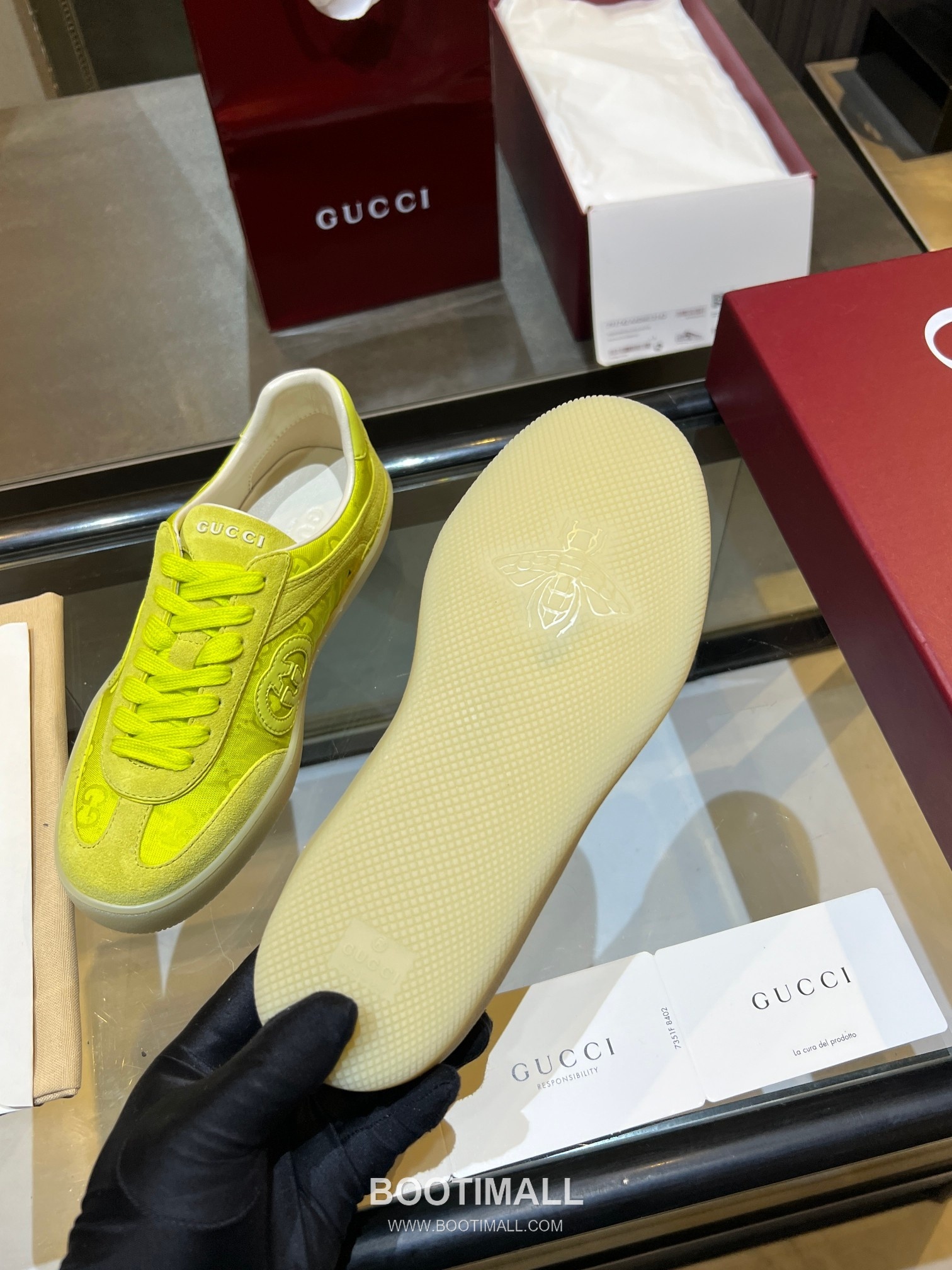 Gucci German Trainer Leather Mesh Suede Low Sneakers with Embossed Logo TPU Sole Detail 구찌 저먼 트레이너 레더 메쉬 스웨이드 로우 스니커즈 엠보싱 로고 TPU 솔 디테일 3cm 9