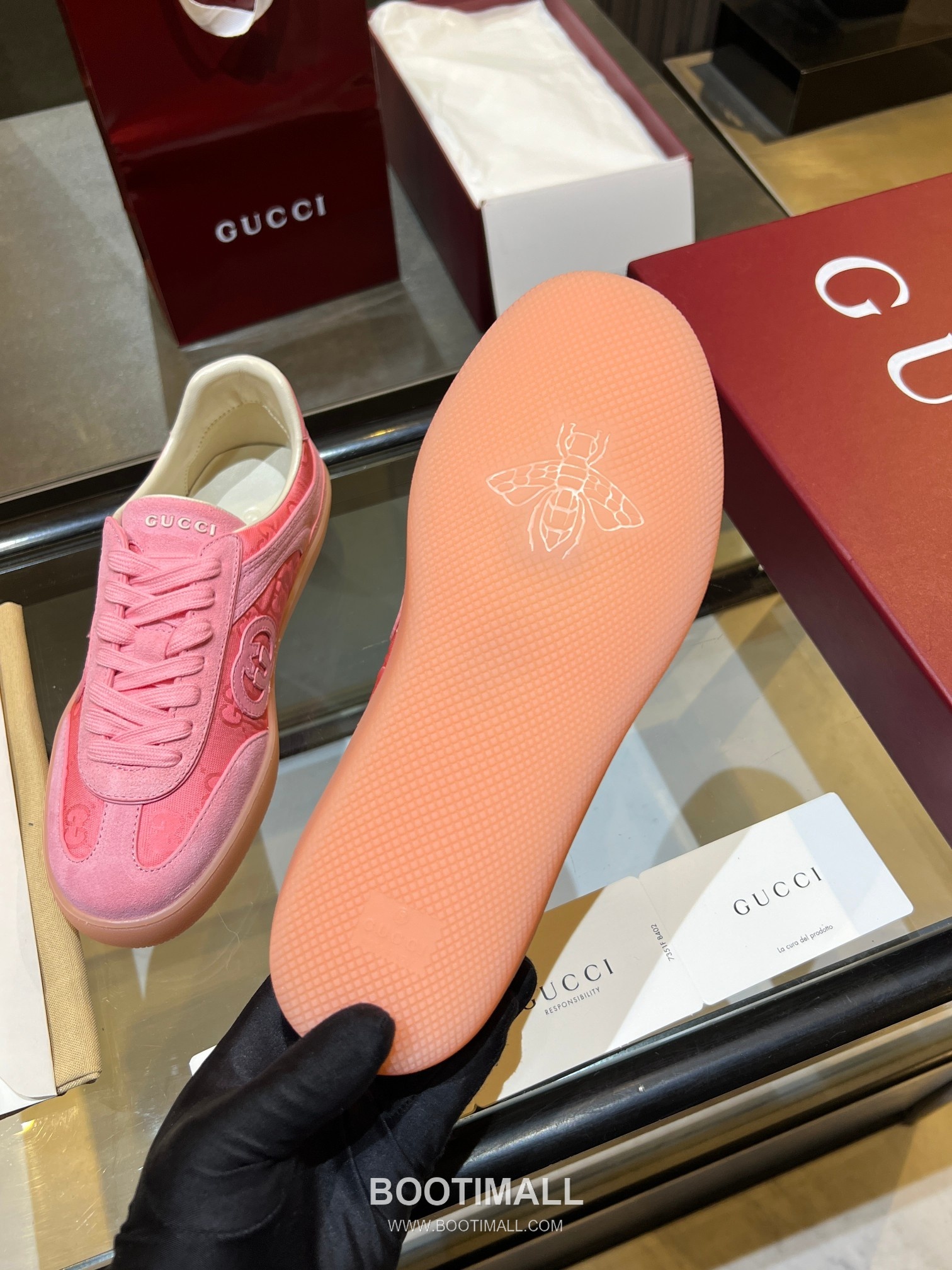 Gucci German Trainer Leather Mesh Suede Low Sneakers with Embossed Logo TPU Sole Detail 구찌 저먼 트레이너 레더 메쉬 스웨이드 로우 스니커즈 엠보싱 로고 TPU 솔 디테일 3cm 6