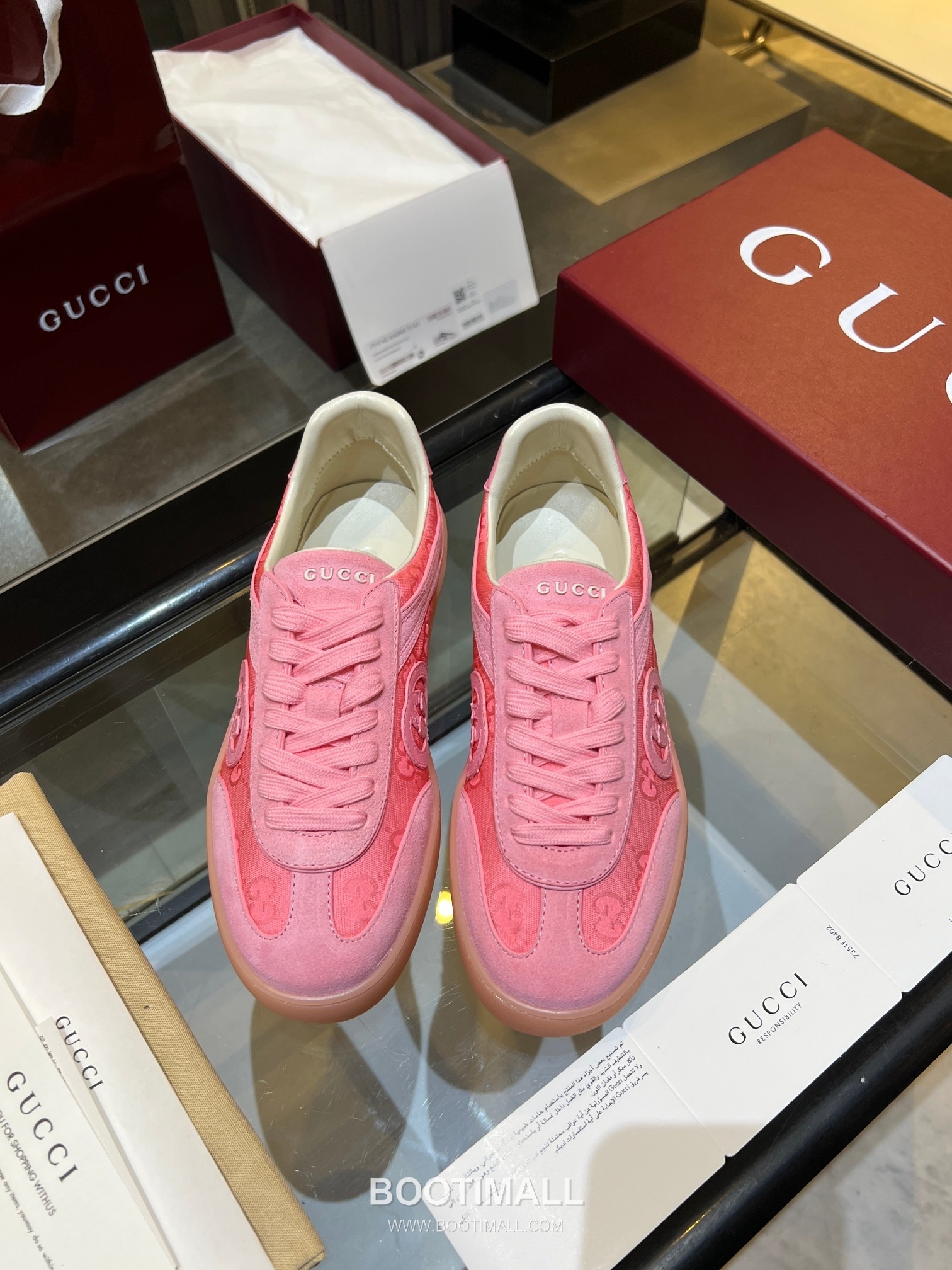 Gucci German Trainer Leather Mesh Suede Low Sneakers with Embossed Logo TPU Sole Detail 구찌 저먼 트레이너 레더 메쉬 스웨이드 로우 스니커즈 엠보싱 로고 TPU 솔 디테일 3cm 8