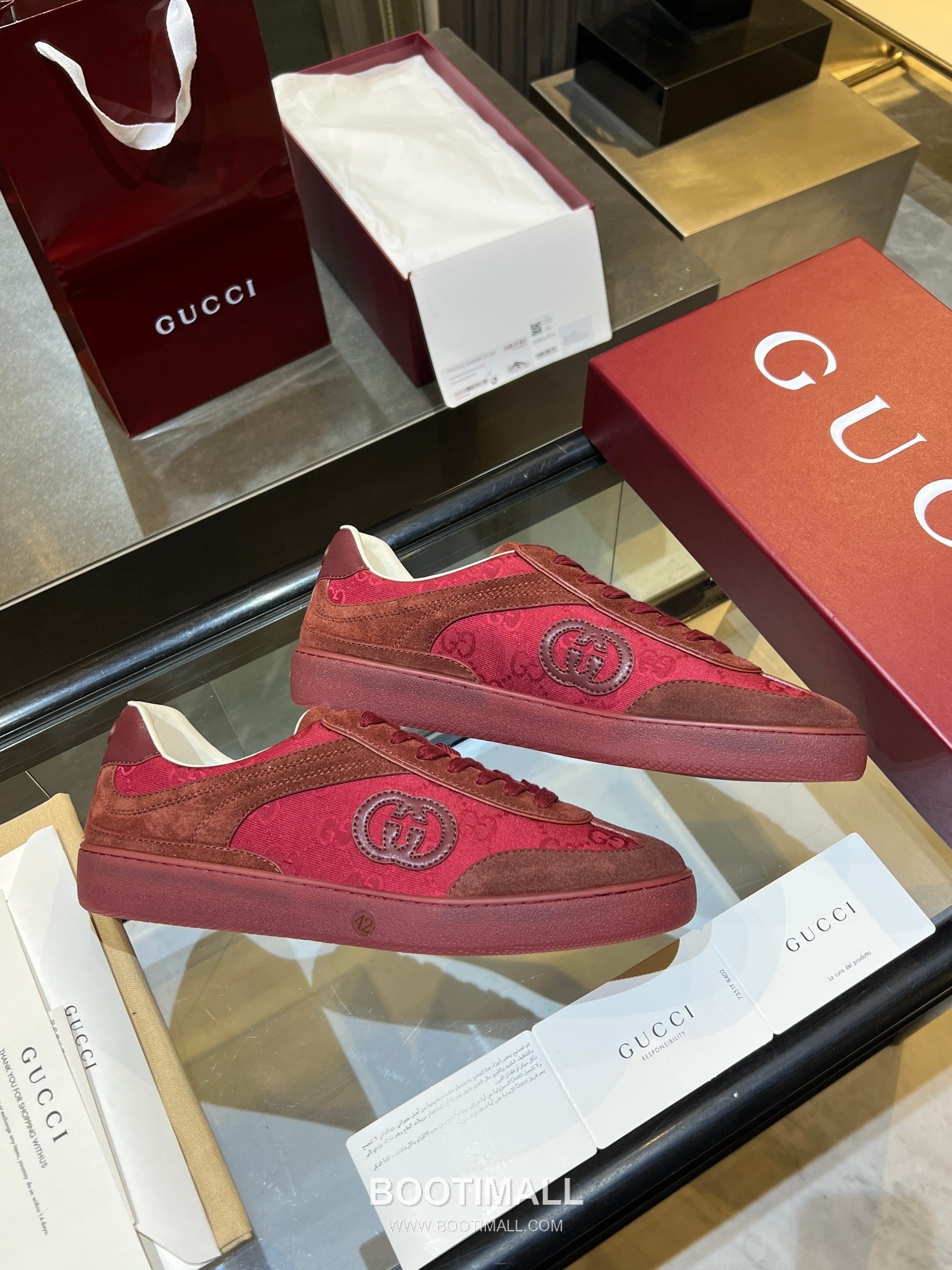 Gucci German Trainer Leather Mesh Suede Low Sneakers with Embossed Logo TPU Sole Detail 구찌 저먼 트레이너 레더 메쉬 스웨이드 로우 스니커즈 엠보싱 로고 TPU 솔 디테일 3cm 6