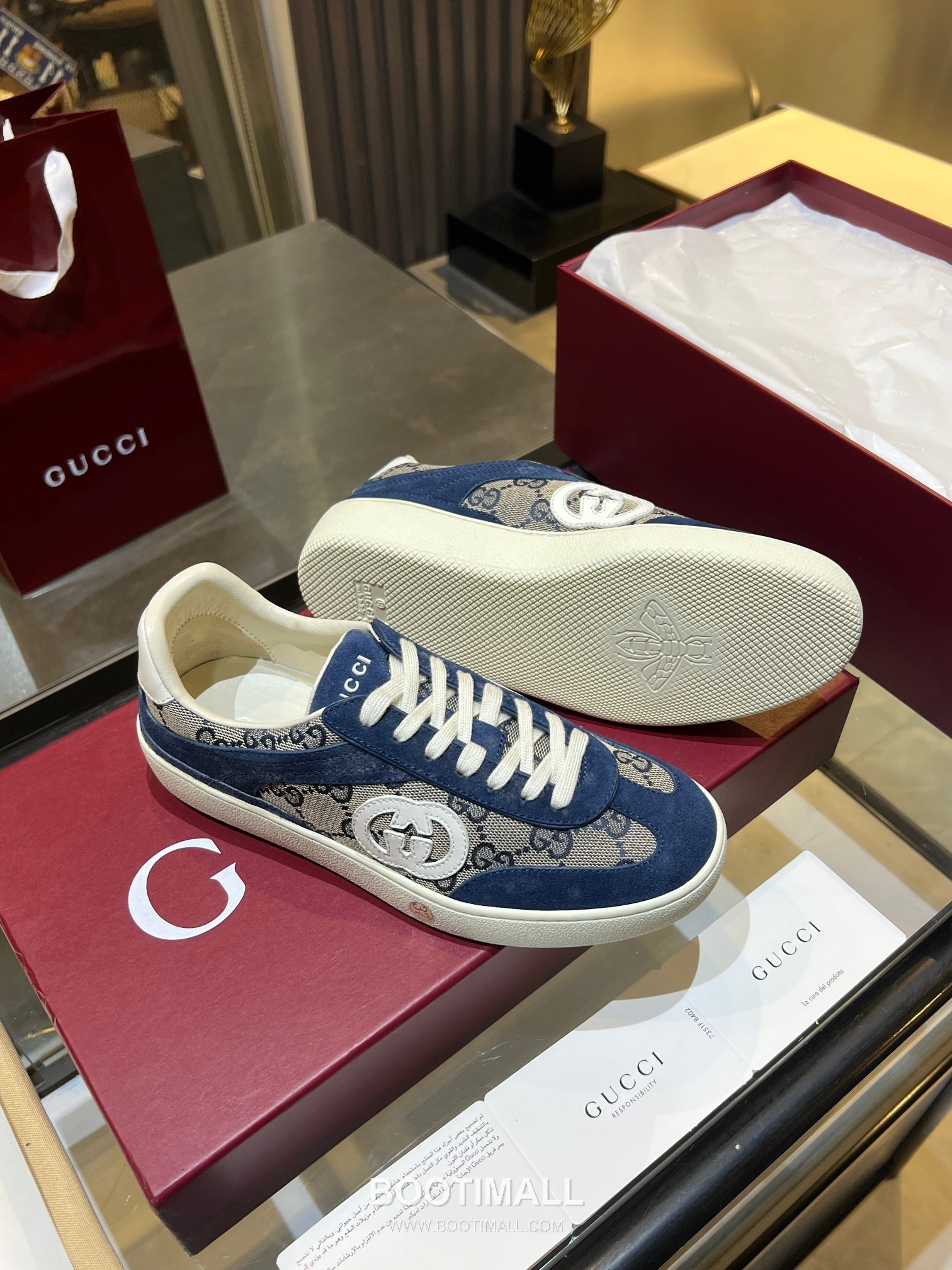 Gucci German Trainer Leather Mesh Suede Low Sneakers with Embossed Logo TPU Sole Detail 구찌 저먼 트레이너 레더 메쉬 스웨이드 로우 스니커즈 엠보싱 로고 TPU 솔 디테일 3cm 2
