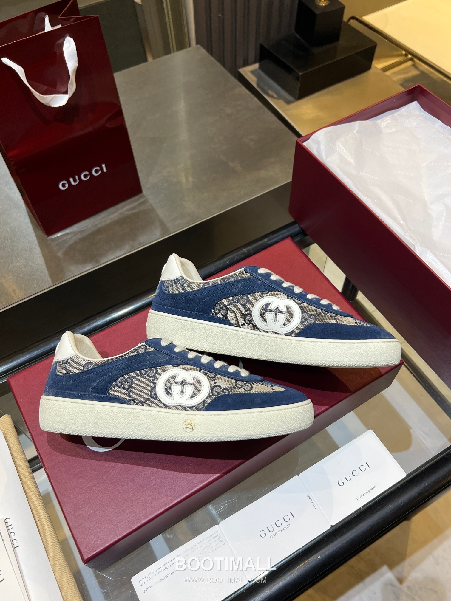 Gucci German Trainer Leather Mesh Suede Low Sneakers with Embossed Logo TPU Sole Detail 구찌 저먼 트레이너 레더 메쉬 스웨이드 로우 스니커즈 엠보싱 로고 TPU 솔 디테일 3cm 4