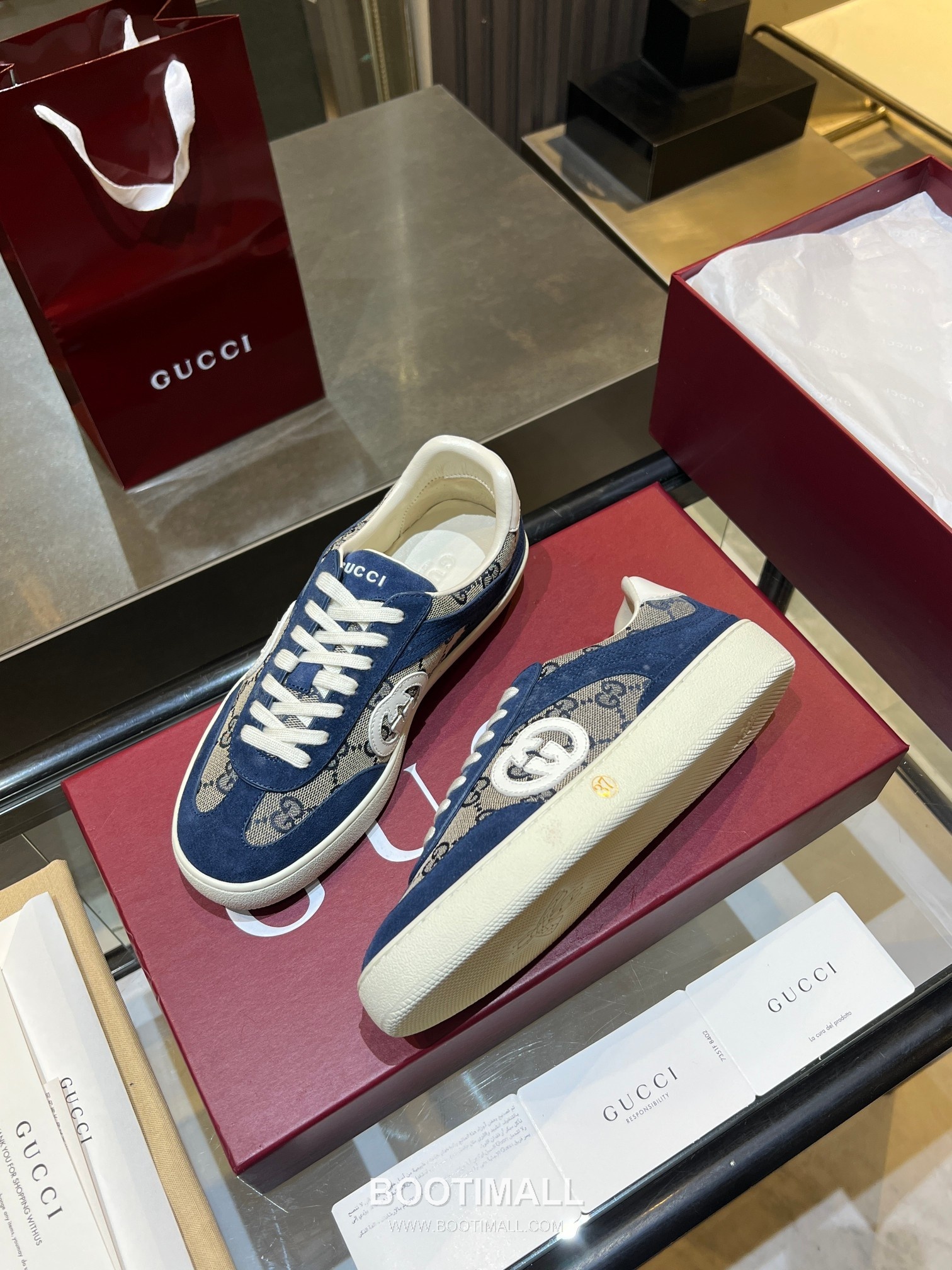 Gucci German Trainer Leather Mesh Suede Low Sneakers with Embossed Logo TPU Sole Detail 구찌 저먼 트레이너 레더 메쉬 스웨이드 로우 스니커즈 엠보싱 로고 TPU 솔 디테일 3cm 8