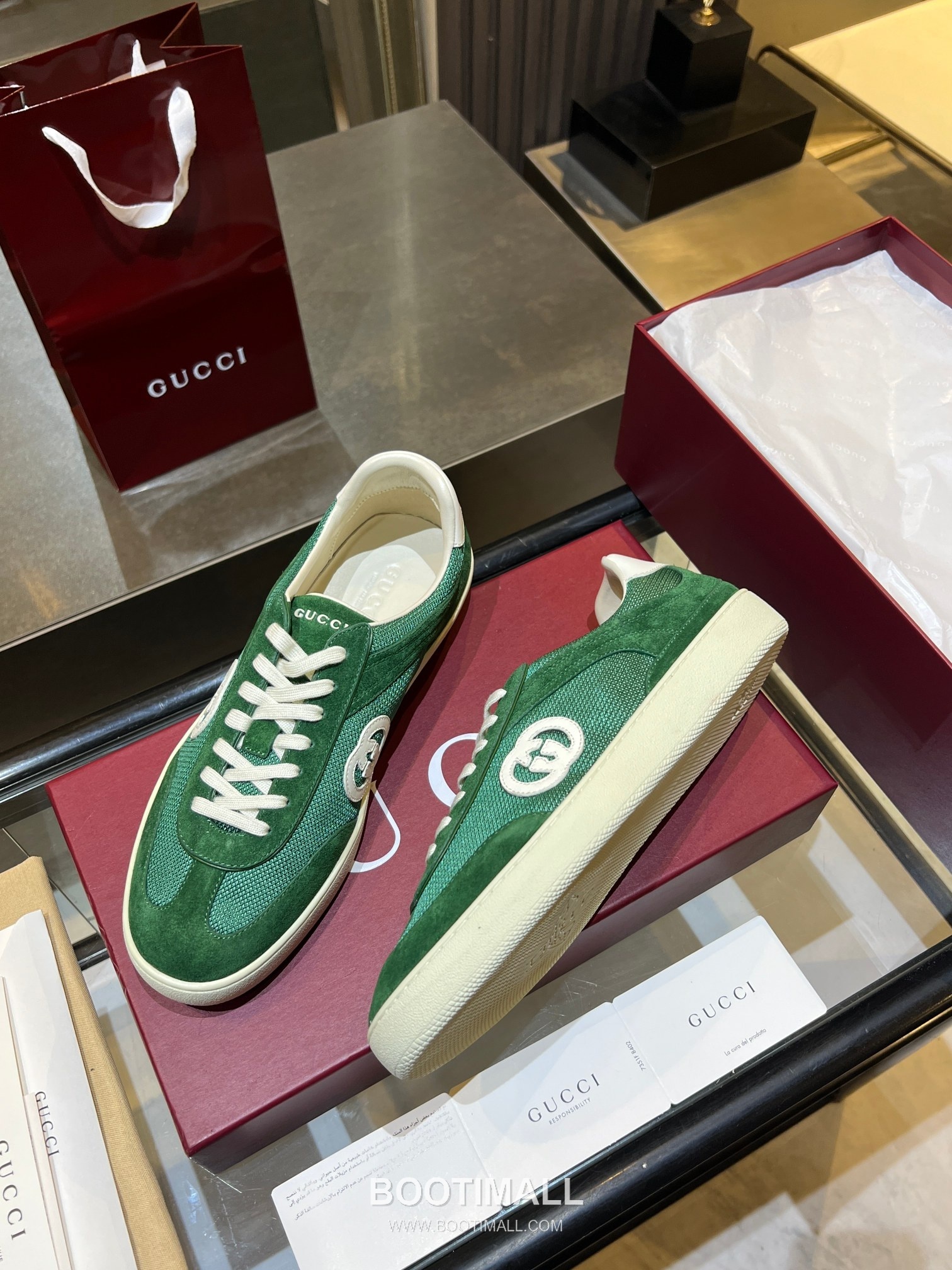 Gucci German Trainer Leather Mesh Suede Low Sneakers with Embossed Logo TPU Sole Detail 구찌 저먼 트레이너 레더 메쉬 스웨이드 로우 스니커즈 엠보싱 로고 TPU 솔 디테일 3cm 8