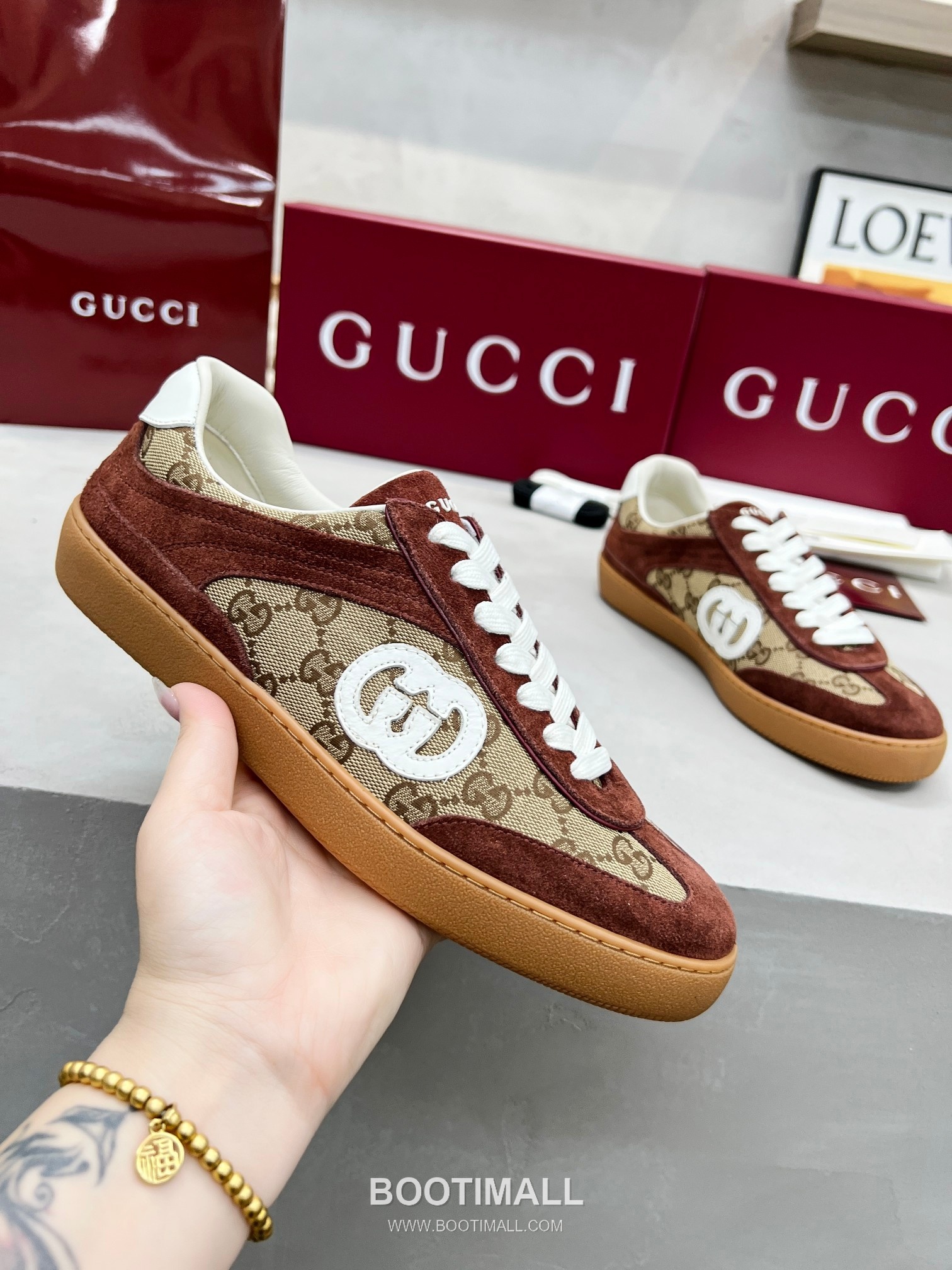 Gucci German Trainer Calfskin Leather Mesh Low Sneakers with Embossed Logo TPU Sole Detail 구찌 저먼 트레이너 카프스킨 레더 메쉬 로우 스니커즈 엠보싱 로고 TPU 솔 디테일 3cm 4