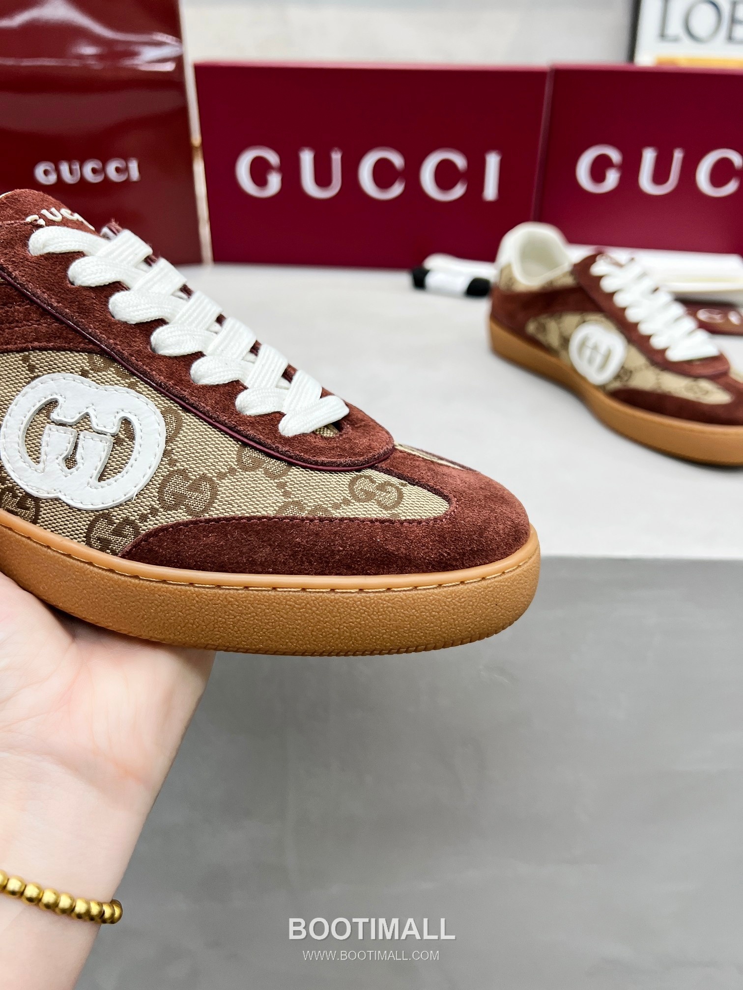 Gucci German Trainer Calfskin Leather Mesh Low Sneakers with Embossed Logo TPU Sole Detail 구찌 저먼 트레이너 카프스킨 레더 메쉬 로우 스니커즈 엠보싱 로고 TPU 솔 디테일 3cm 5