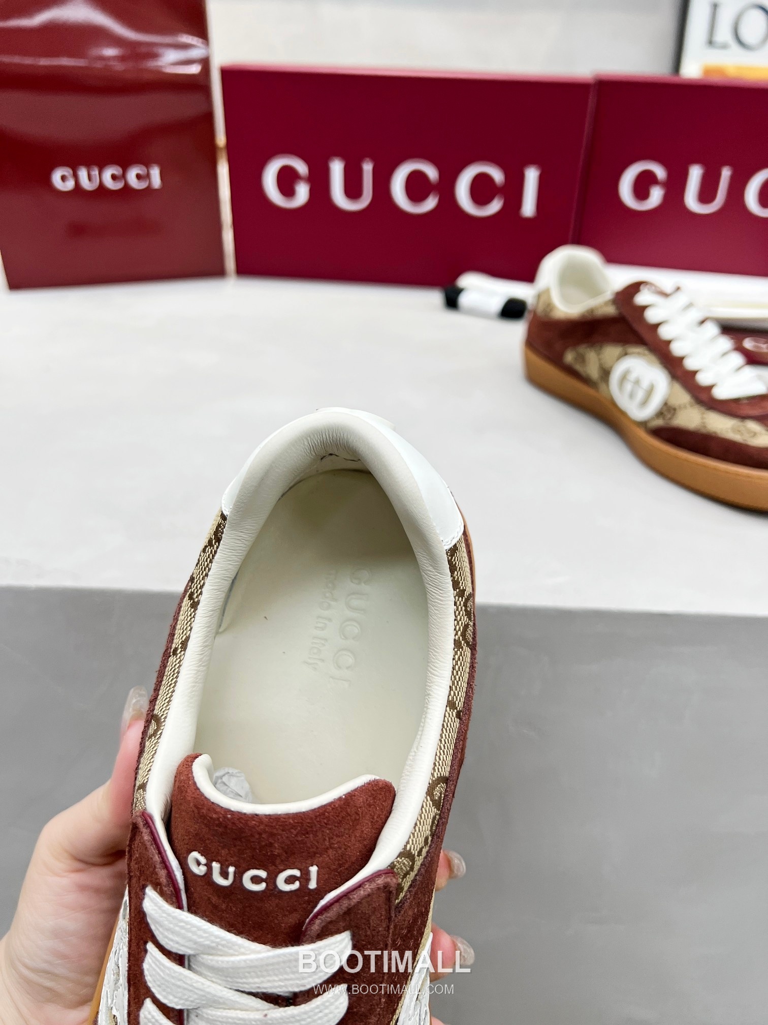 Gucci German Trainer Calfskin Leather Mesh Low Sneakers with Embossed Logo TPU Sole Detail 구찌 저먼 트레이너 카프스킨 레더 메쉬 로우 스니커즈 엠보싱 로고 TPU 솔 디테일 3cm 8