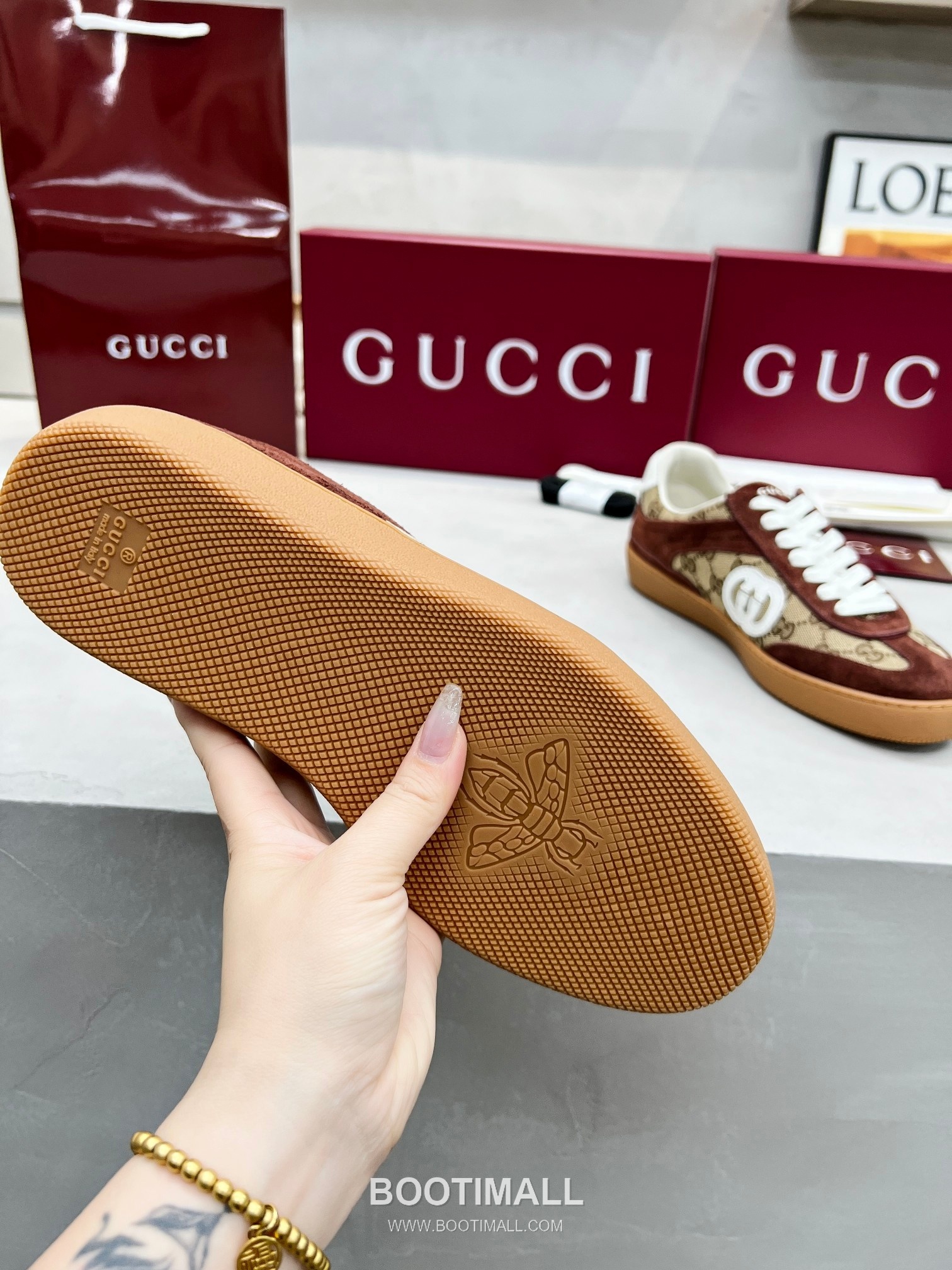 Gucci German Trainer Calfskin Leather Mesh Low Sneakers with Embossed Logo TPU Sole Detail 구찌 저먼 트레이너 카프스킨 레더 메쉬 로우 스니커즈 엠보싱 로고 TPU 솔 디테일 3cm 9