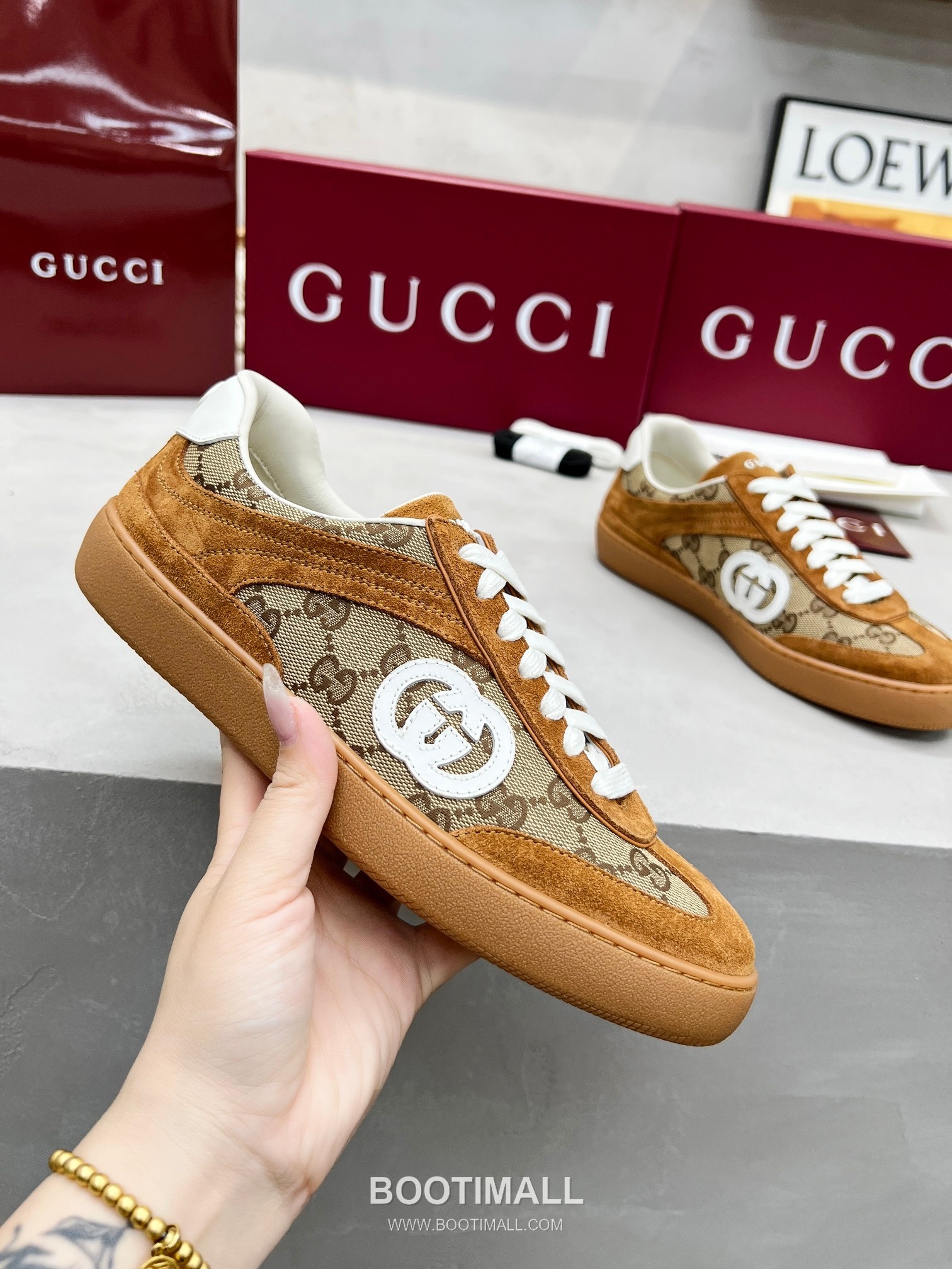 Gucci German Trainer Calfskin Leather Mesh Low Sneakers with Embossed Logo TPU Sole Detail 구찌 저먼 트레이너 카프스킨 레더 메쉬 로우 스니커즈 엠보싱 로고 TPU 솔 디테일 3cm 4