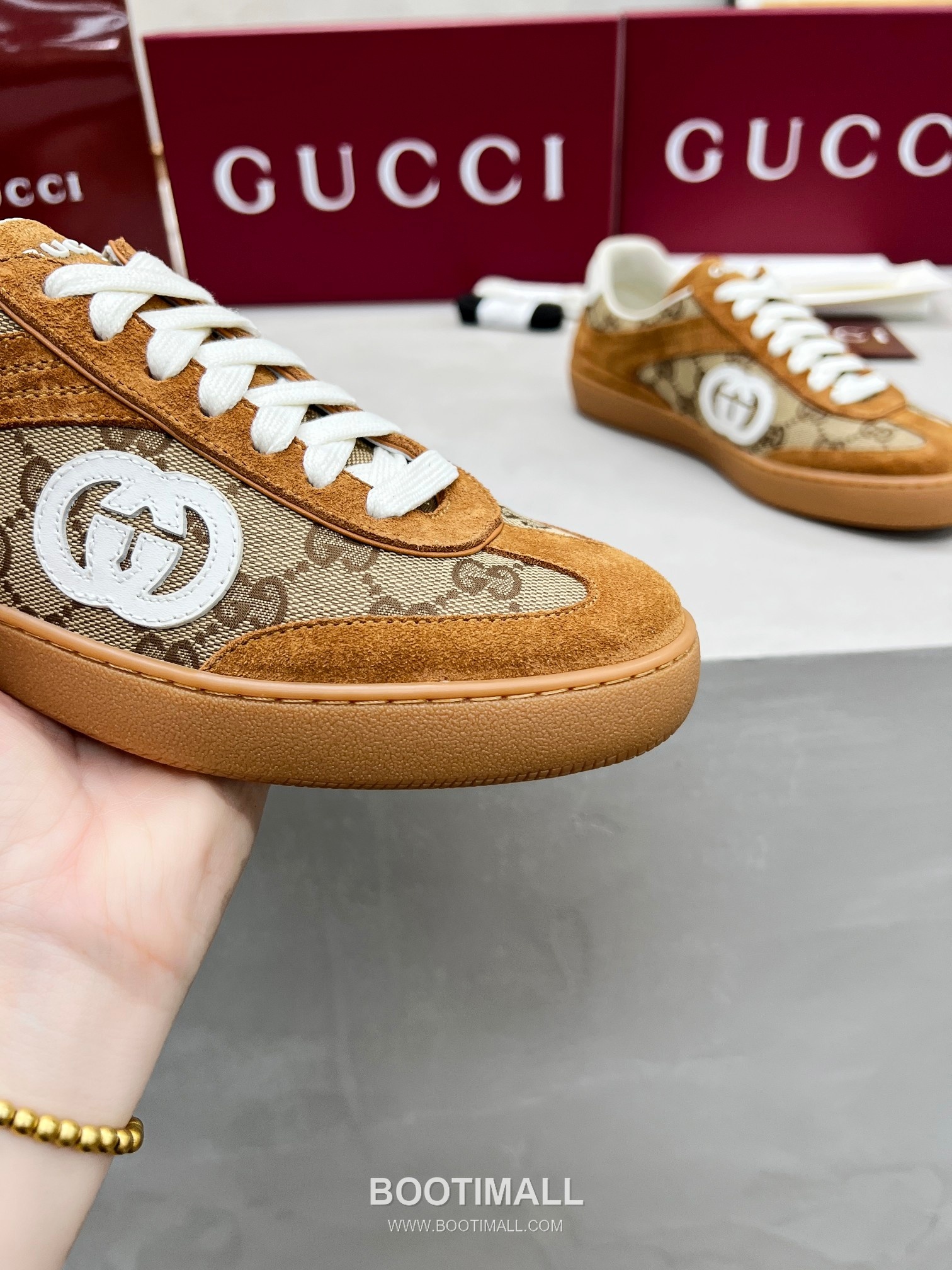 Gucci German Trainer Calfskin Leather Mesh Low Sneakers with Embossed Logo TPU Sole Detail 구찌 저먼 트레이너 카프스킨 레더 메쉬 로우 스니커즈 엠보싱 로고 TPU 솔 디테일 3cm 6