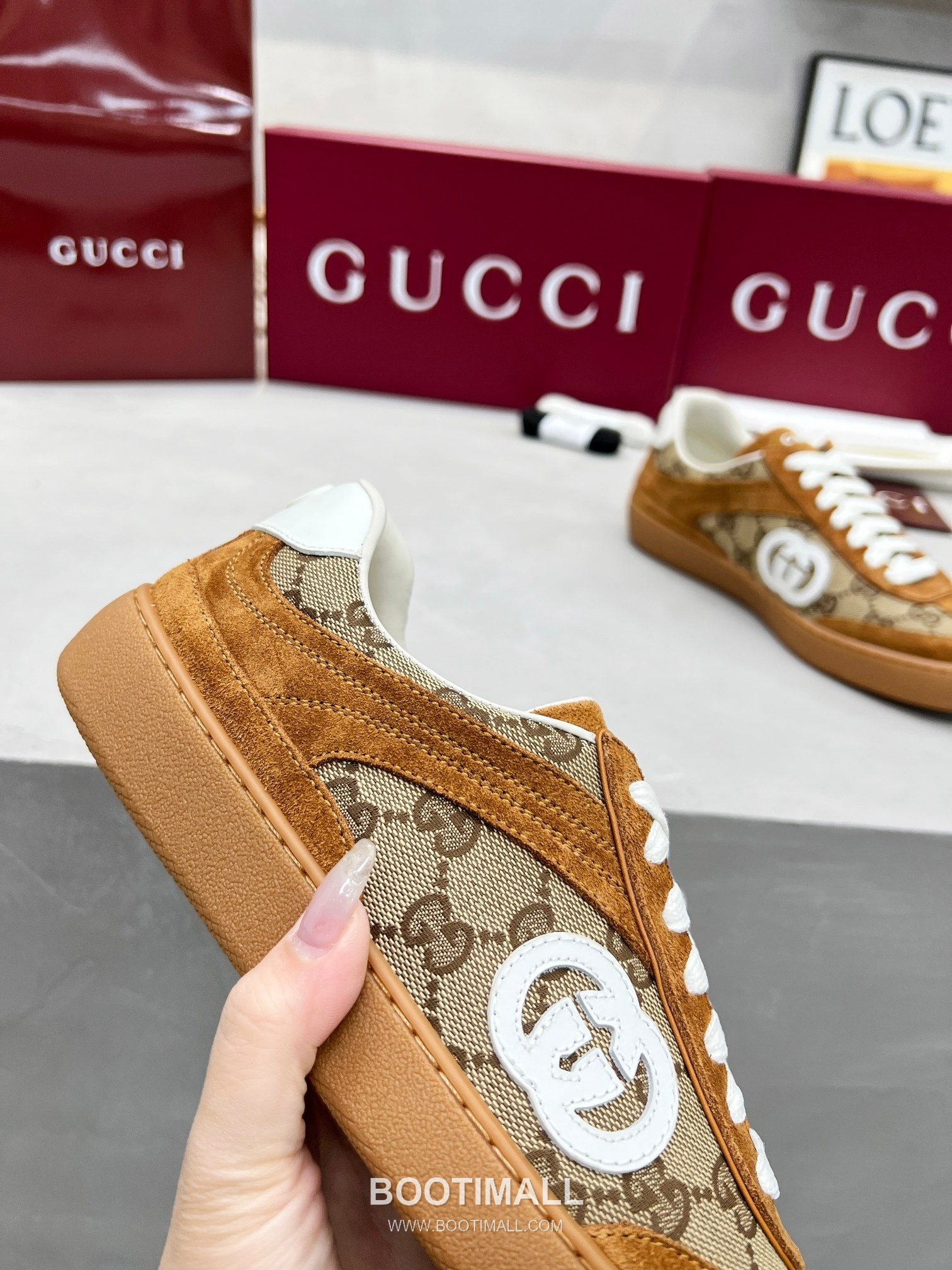 Gucci German Trainer Calfskin Leather Mesh Low Sneakers with Embossed Logo TPU Sole Detail 구찌 저먼 트레이너 카프스킨 레더 메쉬 로우 스니커즈 엠보싱 로고 TPU 솔 디테일 3cm 7