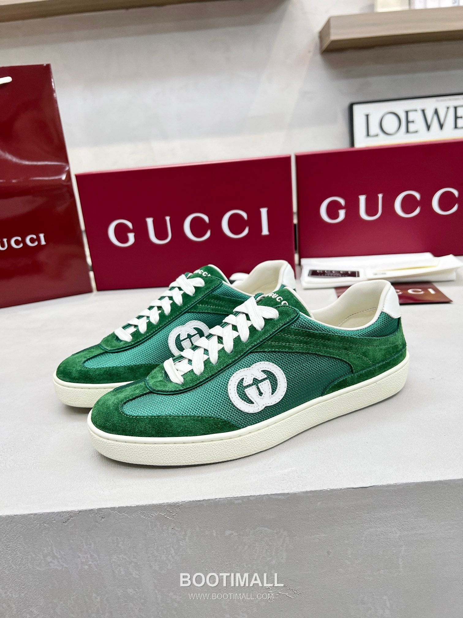 Gucci German Trainer Calfskin Leather Mesh Low Sneakers with Embossed Logo TPU Sole Detail 구찌 저먼 트레이너 카프스킨 레더 메쉬 로우 스니커즈 엠보싱 로고 TPU 솔 디테일 3cm 2