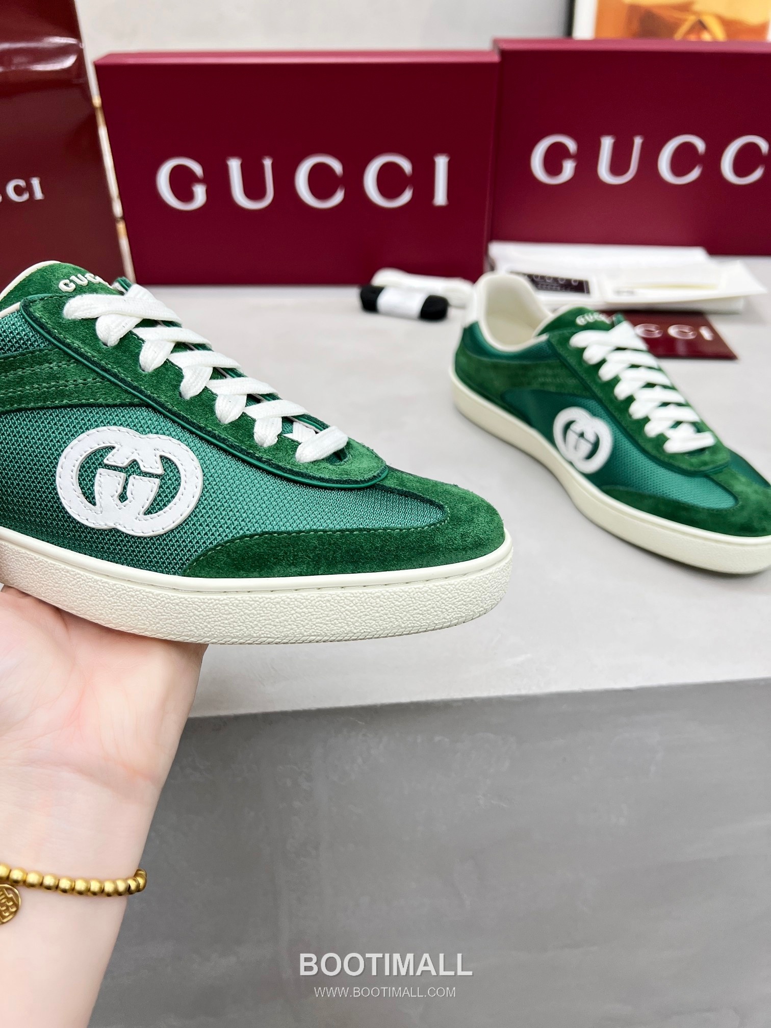 Gucci German Trainer Calfskin Leather Mesh Low Sneakers with Embossed Logo TPU Sole Detail 구찌 저먼 트레이너 카프스킨 레더 메쉬 로우 스니커즈 엠보싱 로고 TPU 솔 디테일 3cm 6
