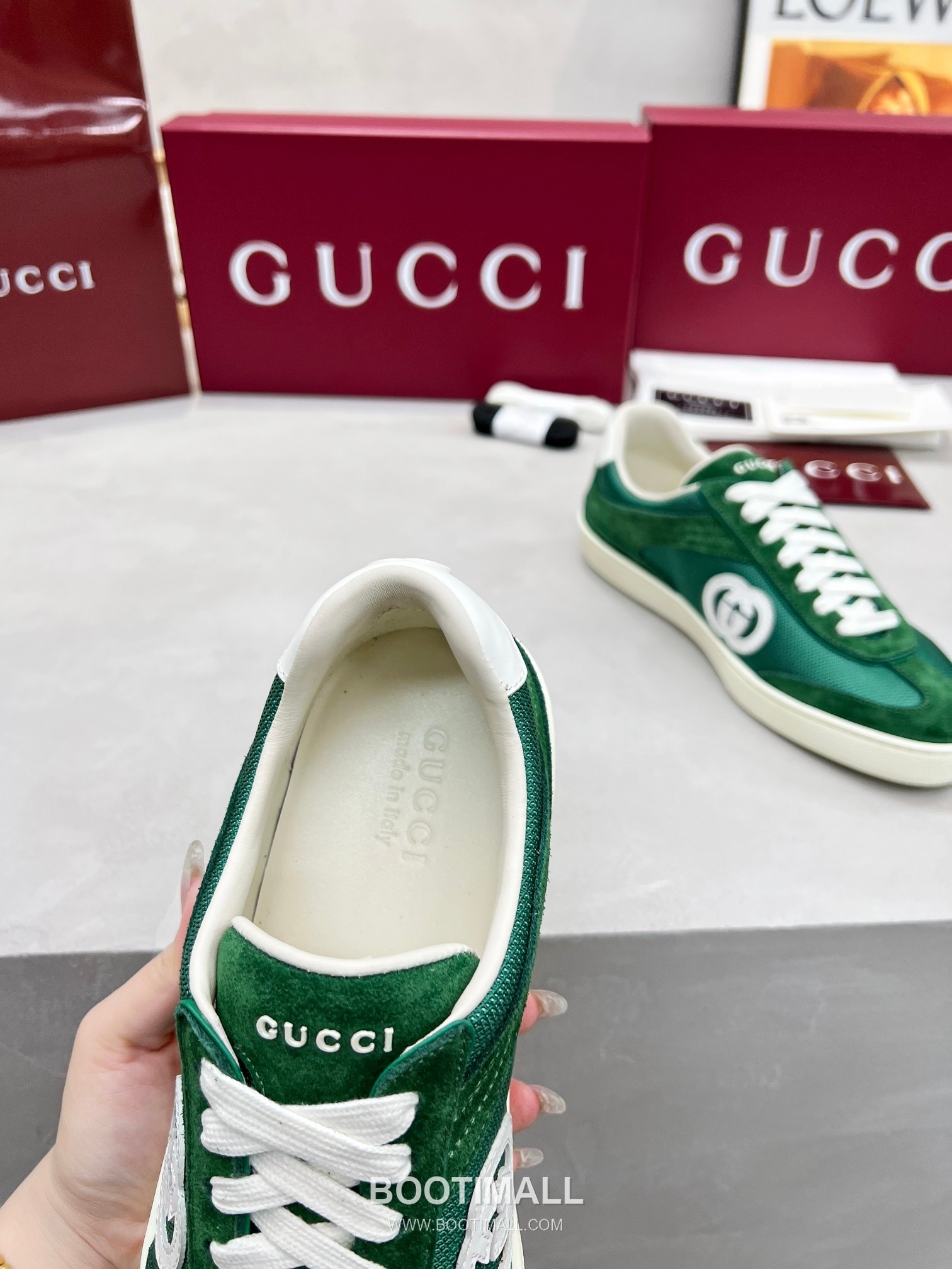 Gucci German Trainer Calfskin Leather Mesh Low Sneakers with Embossed Logo TPU Sole Detail 구찌 저먼 트레이너 카프스킨 레더 메쉬 로우 스니커즈 엠보싱 로고 TPU 솔 디테일 3cm 7