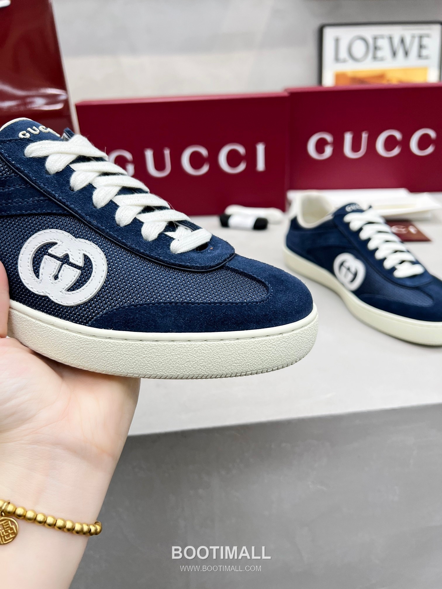 Gucci German Trainer Calfskin Leather Mesh Low Sneakers with Embossed Logo TPU Sole Detail 구찌 저먼 트레이너 카프스킨 레더 메쉬 로우 스니커즈 엠보싱 로고 TPU 솔 디테일 3cm 5