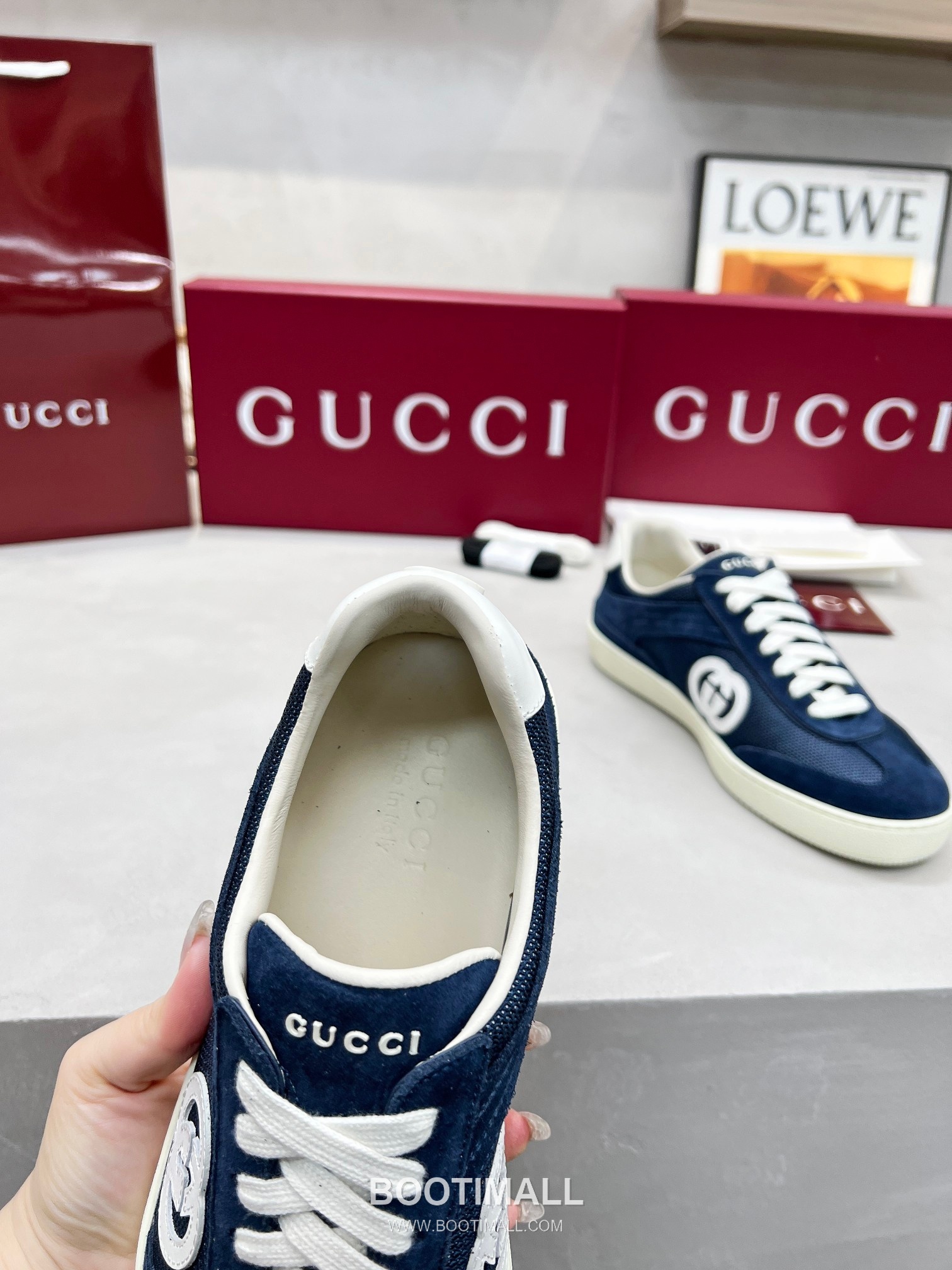 Gucci German Trainer Calfskin Leather Mesh Low Sneakers with Embossed Logo TPU Sole Detail 구찌 저먼 트레이너 카프스킨 레더 메쉬 로우 스니커즈 엠보싱 로고 TPU 솔 디테일 3cm 8