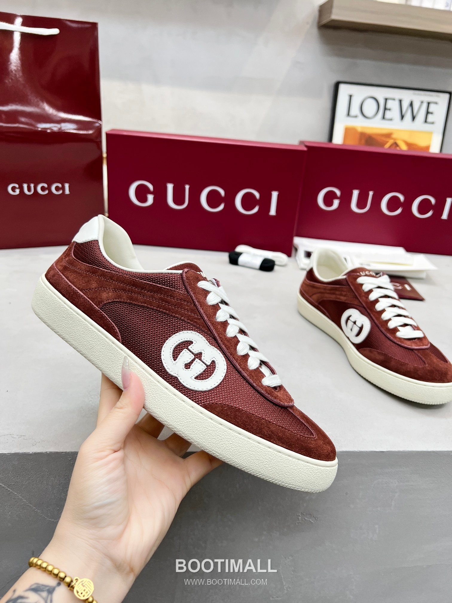 Gucci German Trainer Calfskin Leather Mesh Low Sneakers with Embossed Logo TPU Sole Detail 구찌 저먼 트레이너 카프스킨 레더 메쉬 로우 스니커즈 엠보싱 로고 TPU 솔 디테일 3cm 4