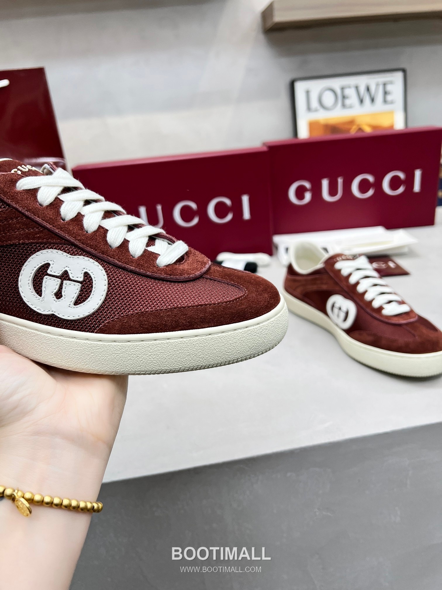 Gucci German Trainer Calfskin Leather Mesh Low Sneakers with Embossed Logo TPU Sole Detail 구찌 저먼 트레이너 카프스킨 레더 메쉬 로우 스니커즈 엠보싱 로고 TPU 솔 디테일 3cm 5
