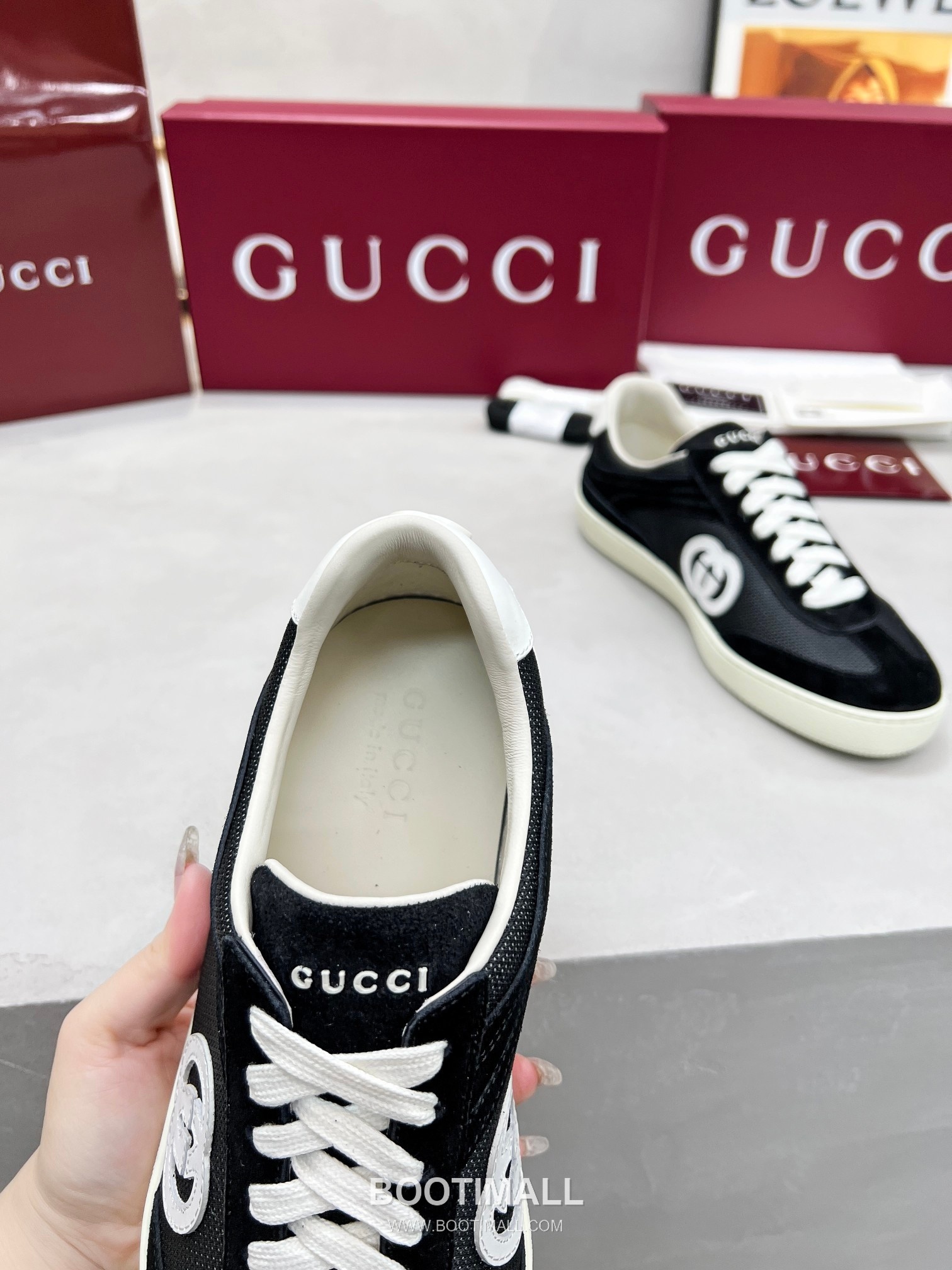 Gucci German Trainer Calfskin Leather Mesh Low Sneakers with Embossed Logo TPU Sole Detail 구찌 저먼 트레이너 카프스킨 레더 메쉬 로우 스니커즈 엠보싱 로고 TPU 솔 디테일 3cm 7