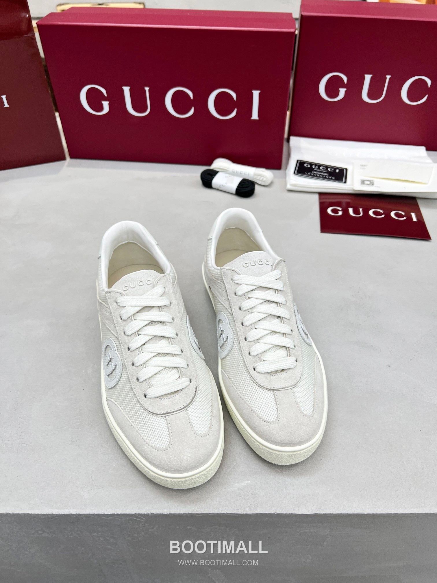Gucci German Trainer Calfskin Leather Mesh Low Sneakers with Embossed Logo TPU Sole Detail 구찌 저먼 트레이너 카프스킨 레더 메쉬 로우 스니커즈 엠보싱 로고 TPU 솔 디테일 3cm 1