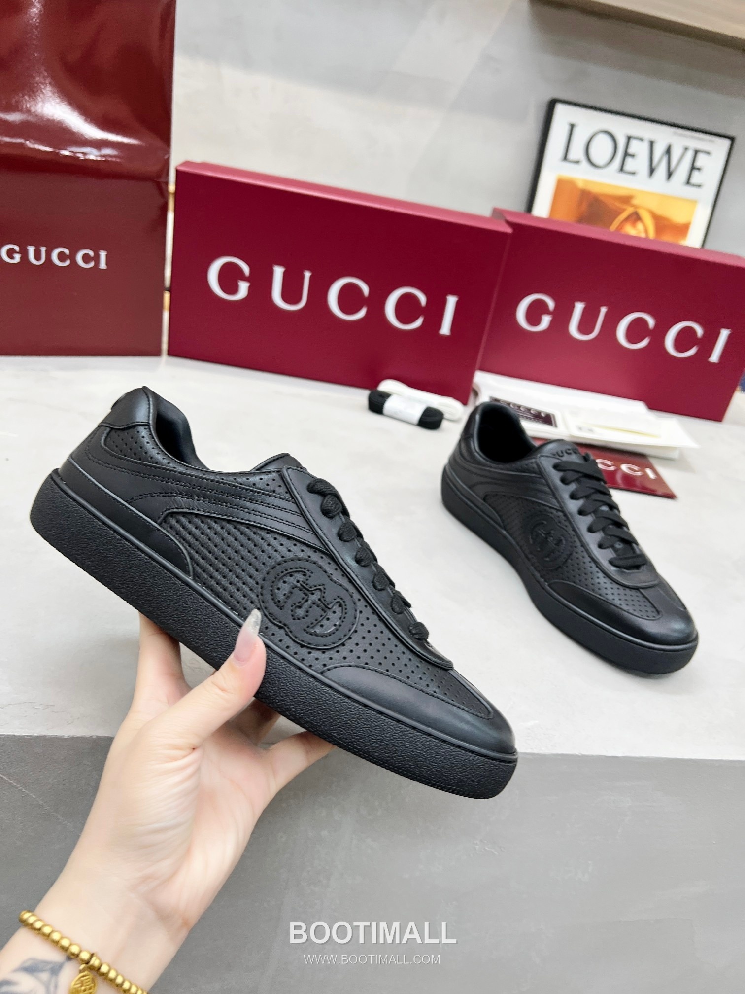Gucci German Trainer Calfskin Leather Mesh Low Sneakers with Embossed Logo TPU Sole Detail 구찌 저먼 트레이너 카프스킨 레더 메쉬 로우 스니커즈 엠보싱 로고 TPU 솔 디테일 3cm 3